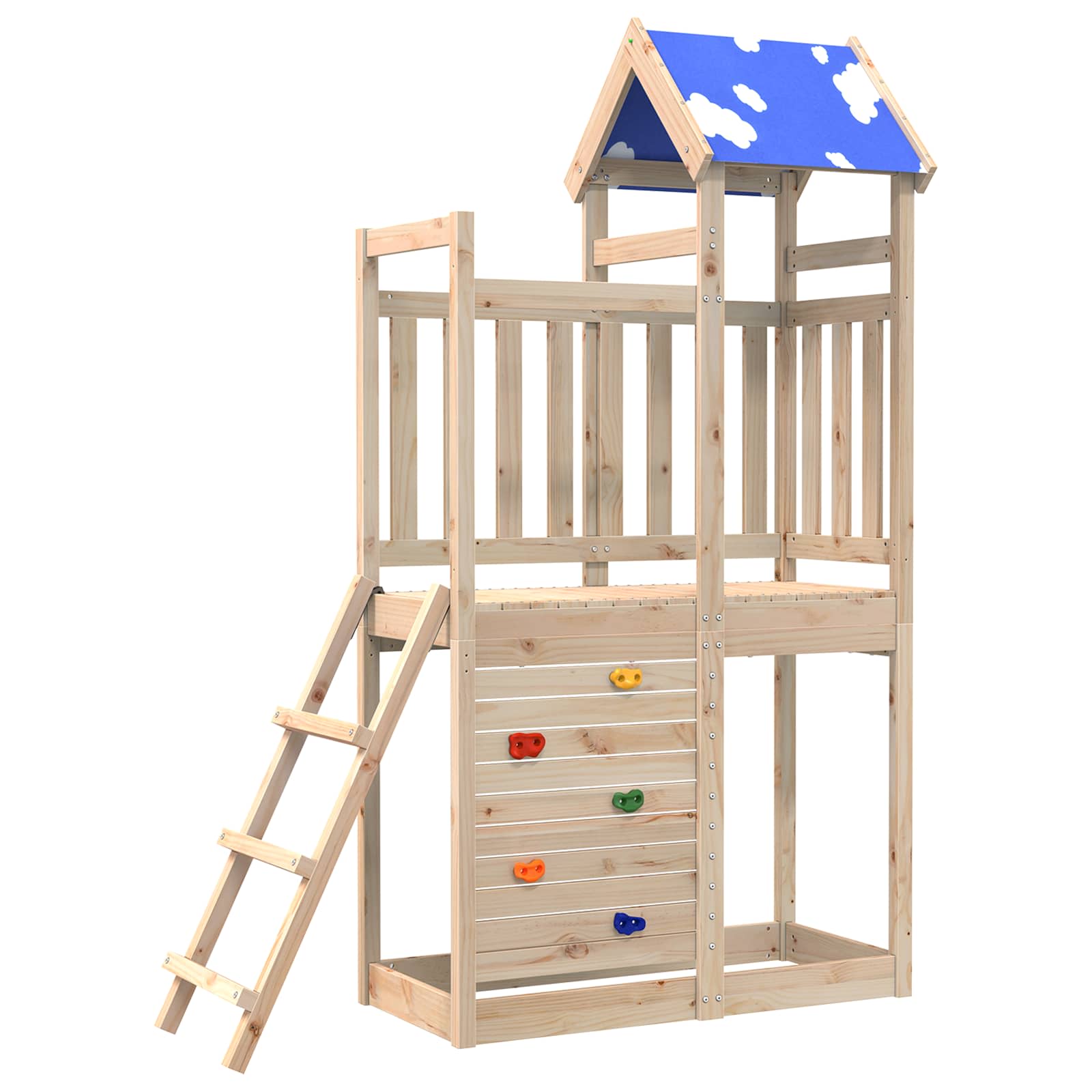 Žaidimų bokštas Ruda 110,5 x 52,5 x 215cm Kietos pušies mediena