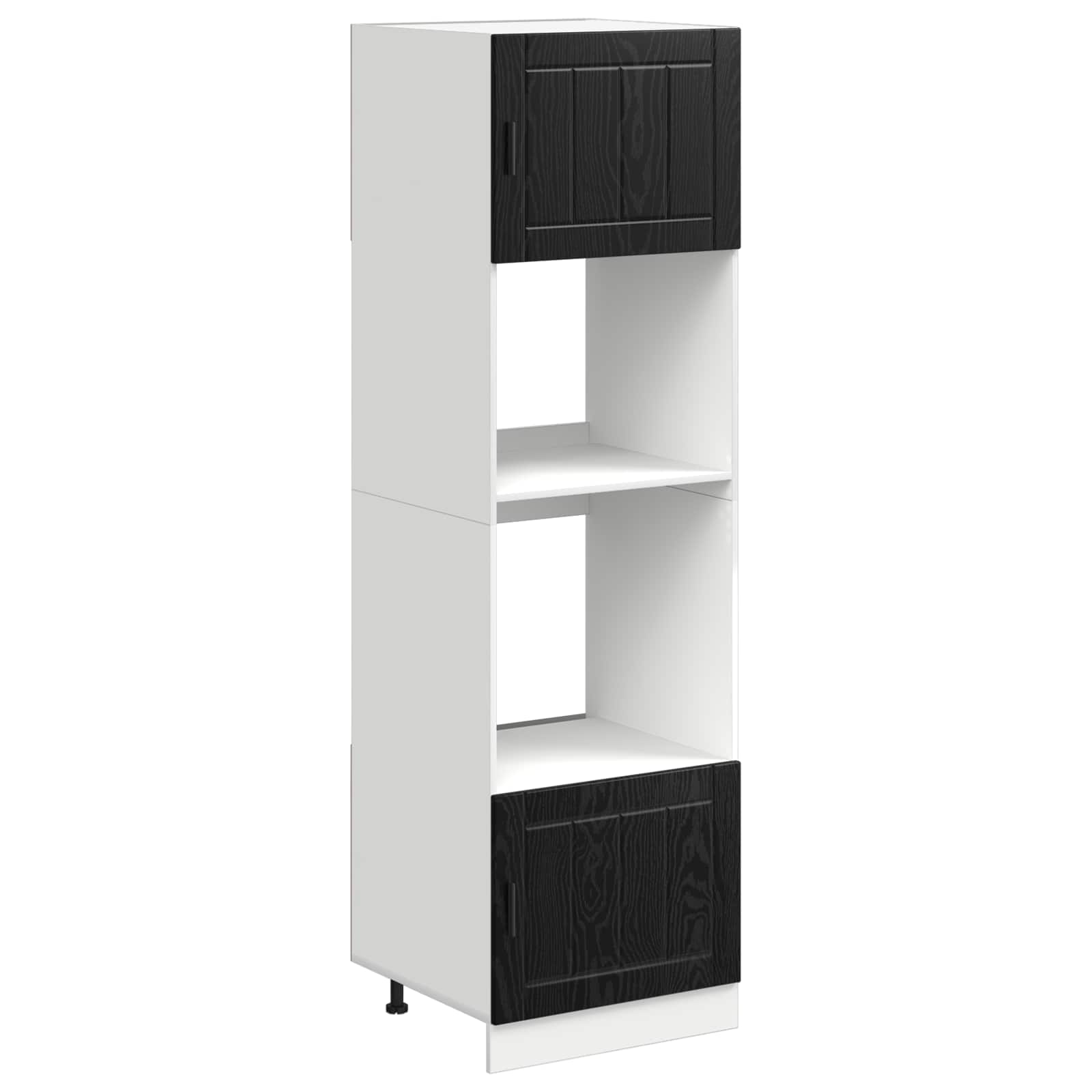 Virtuves skapis Melns ozols 60 x 57 x 207 cm