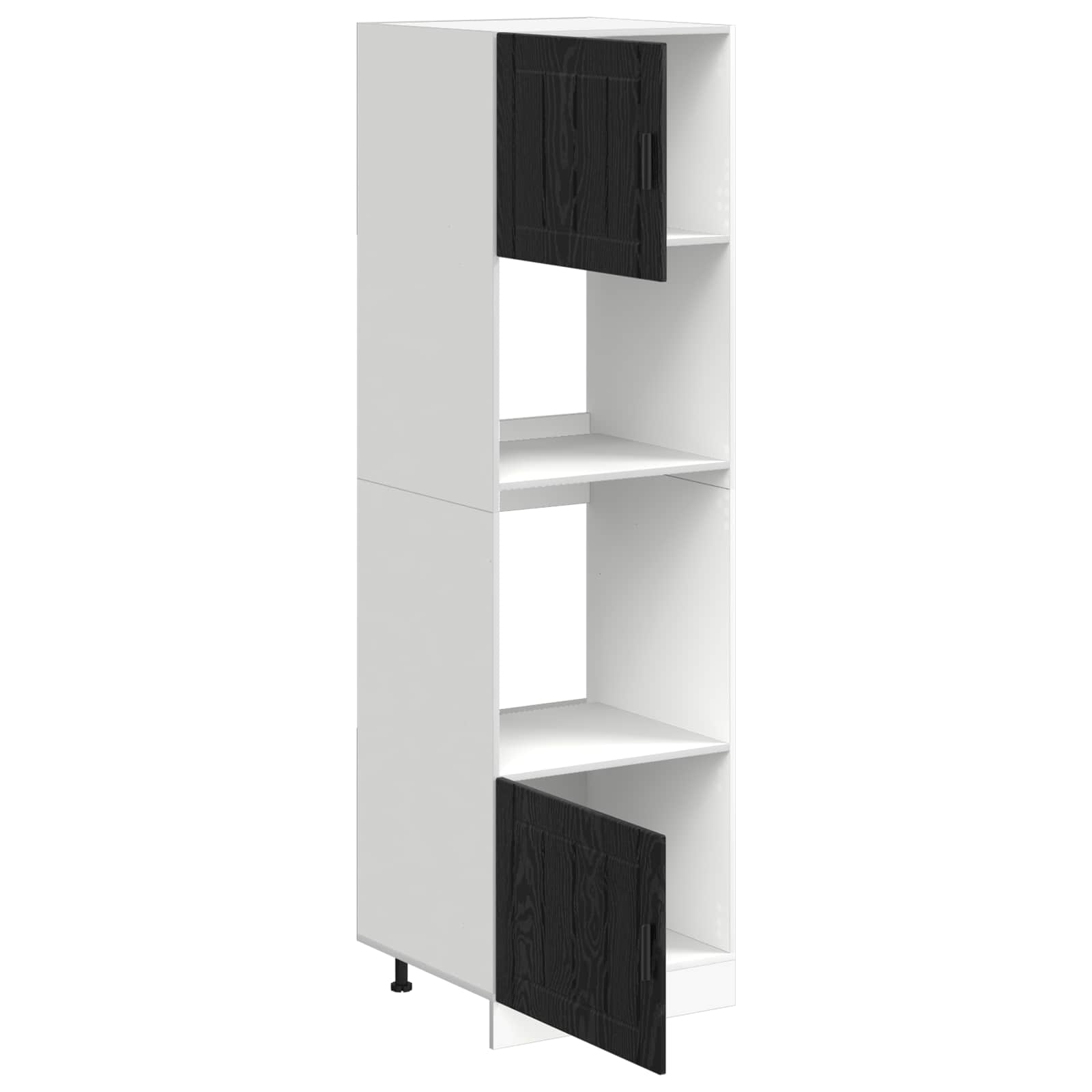 Virtuves skapis Melns ozols 60 x 57 x 207 cm