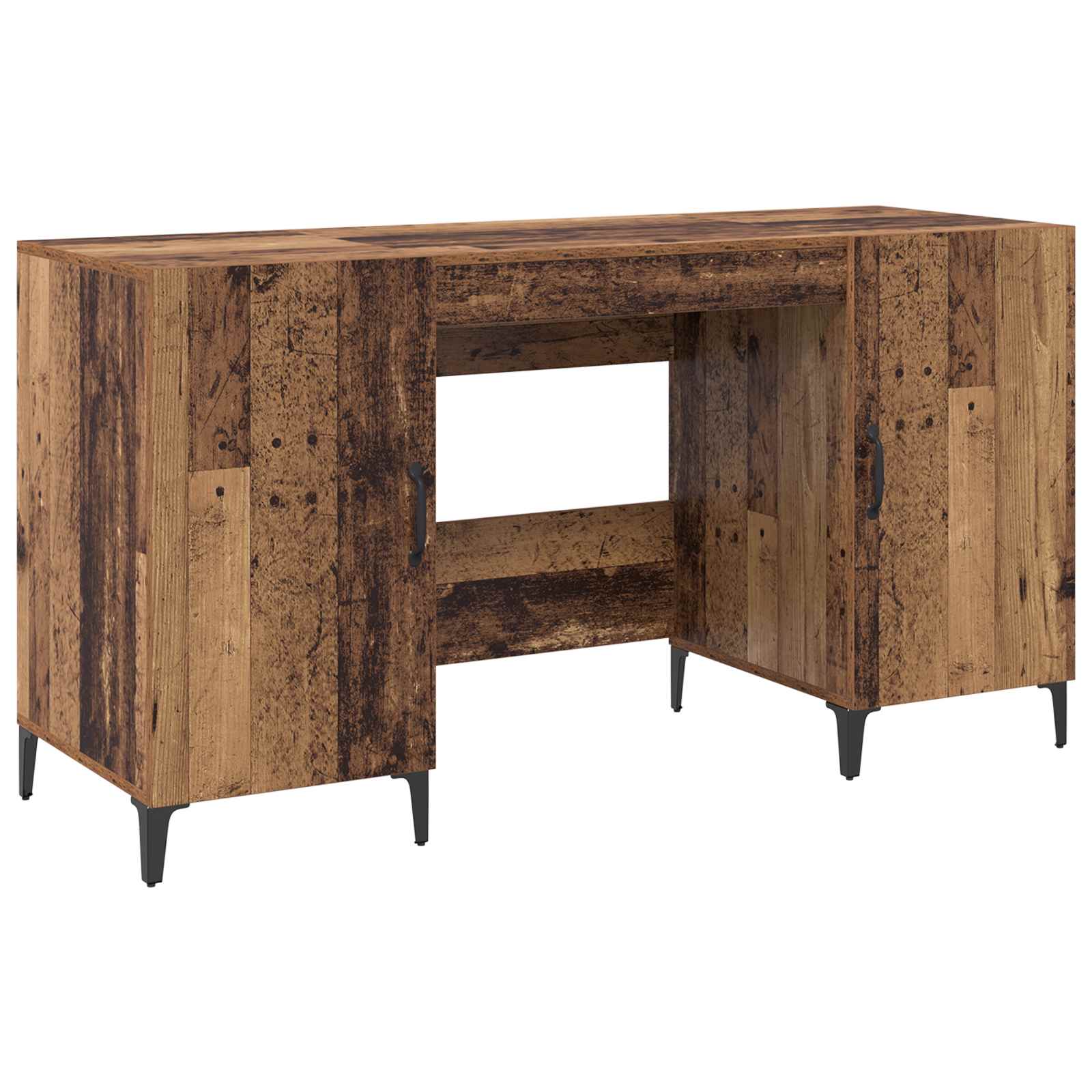 Galds ar durvīm Vecs koks 140 x 50 x 75 cm Apstrādāta koksne