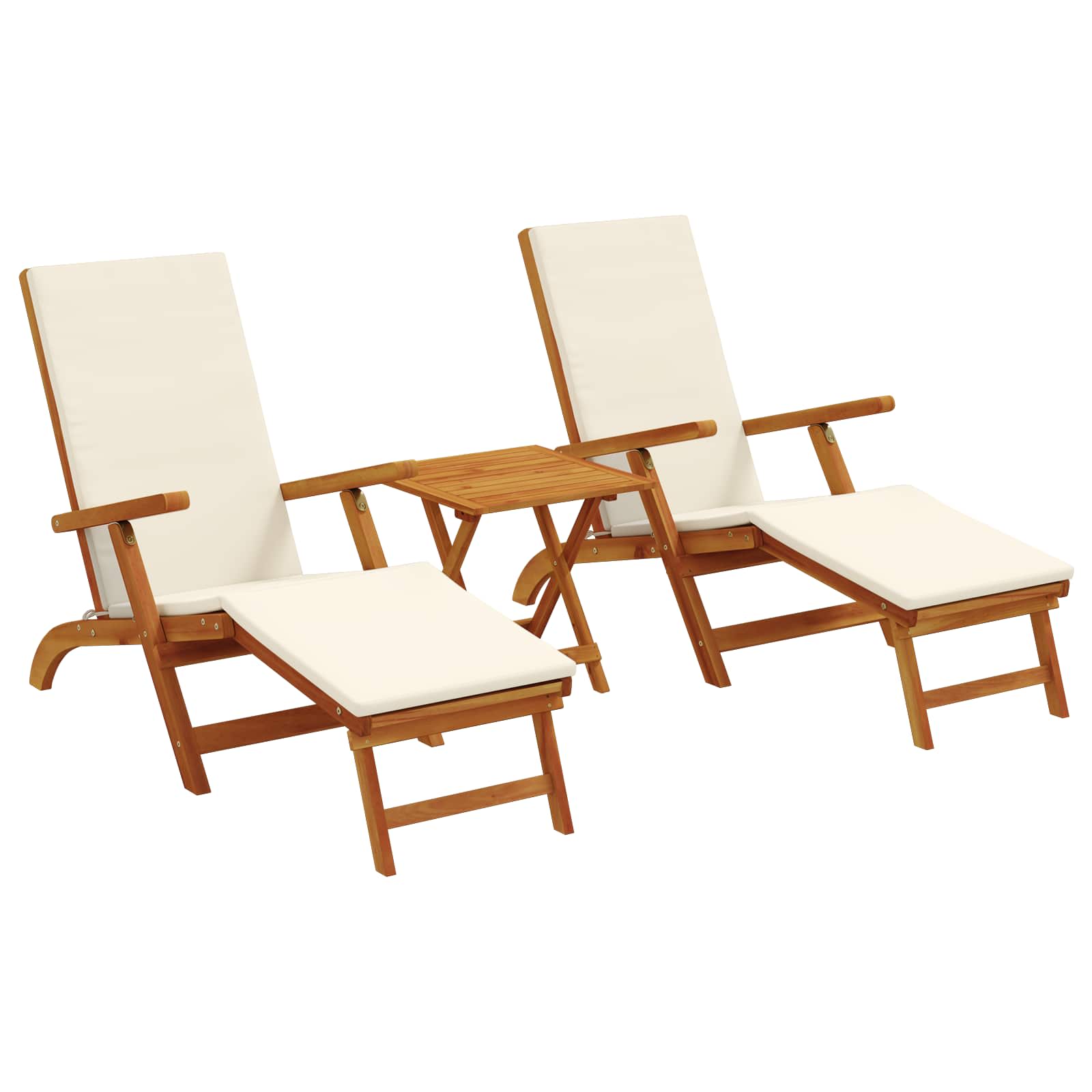 Atsilenkiantis ir sulankstomas saulės gultas 3 pcs