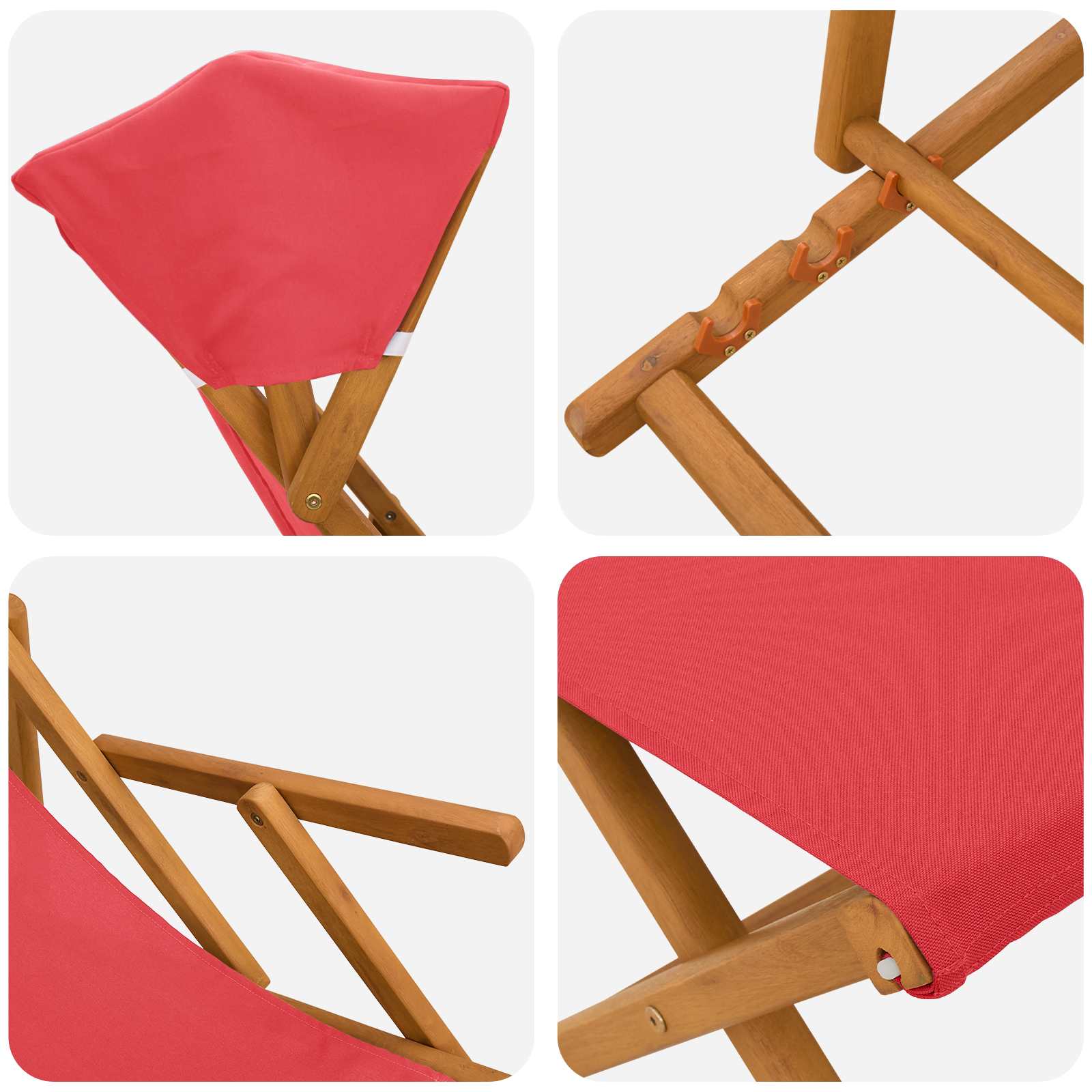 Gulintojas 4 pcs 3 Pozicija Kietas eukalipto medis Raudona