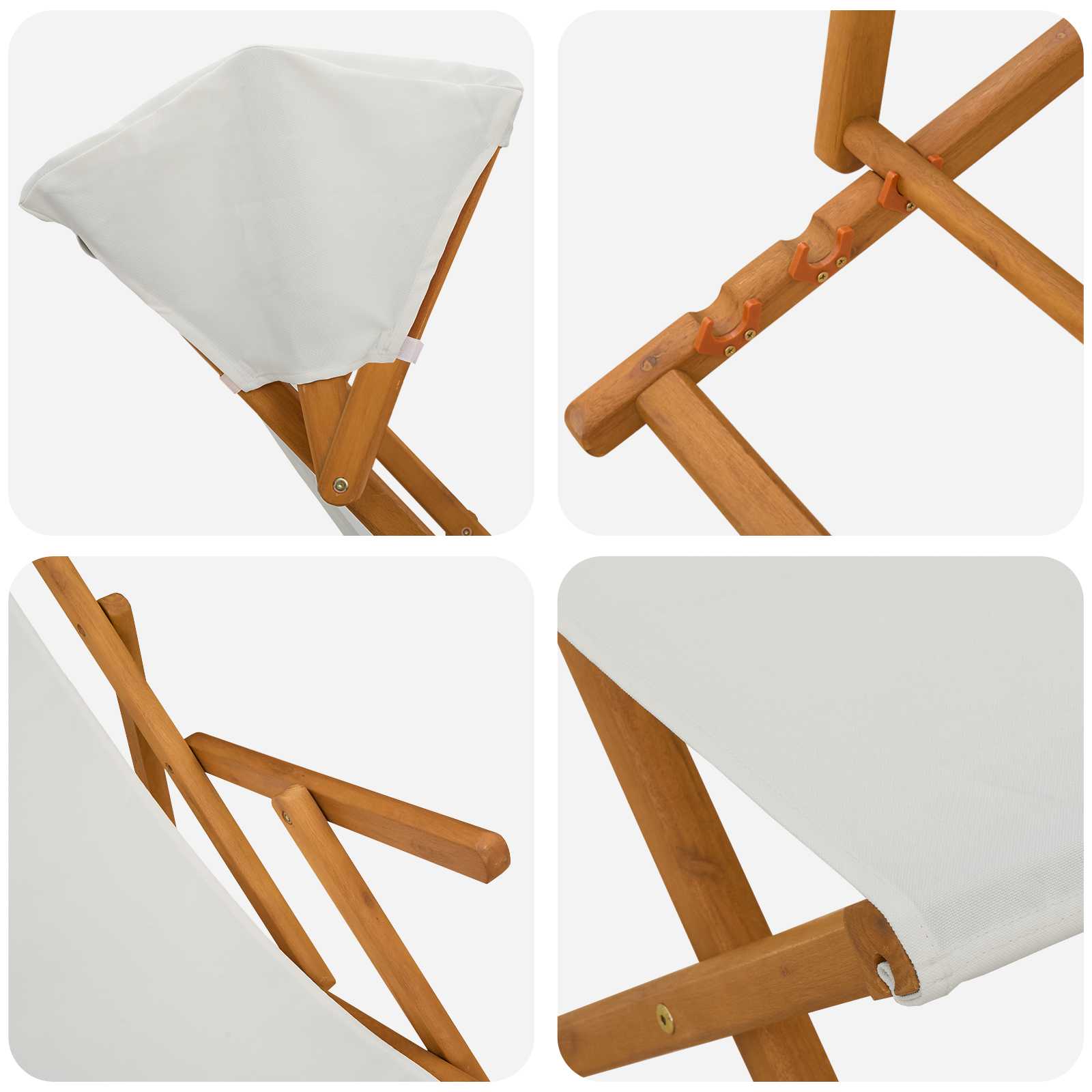 Gulintojas 4 pcs 3 Pozicija Kietas eukalipto medis Kreminė