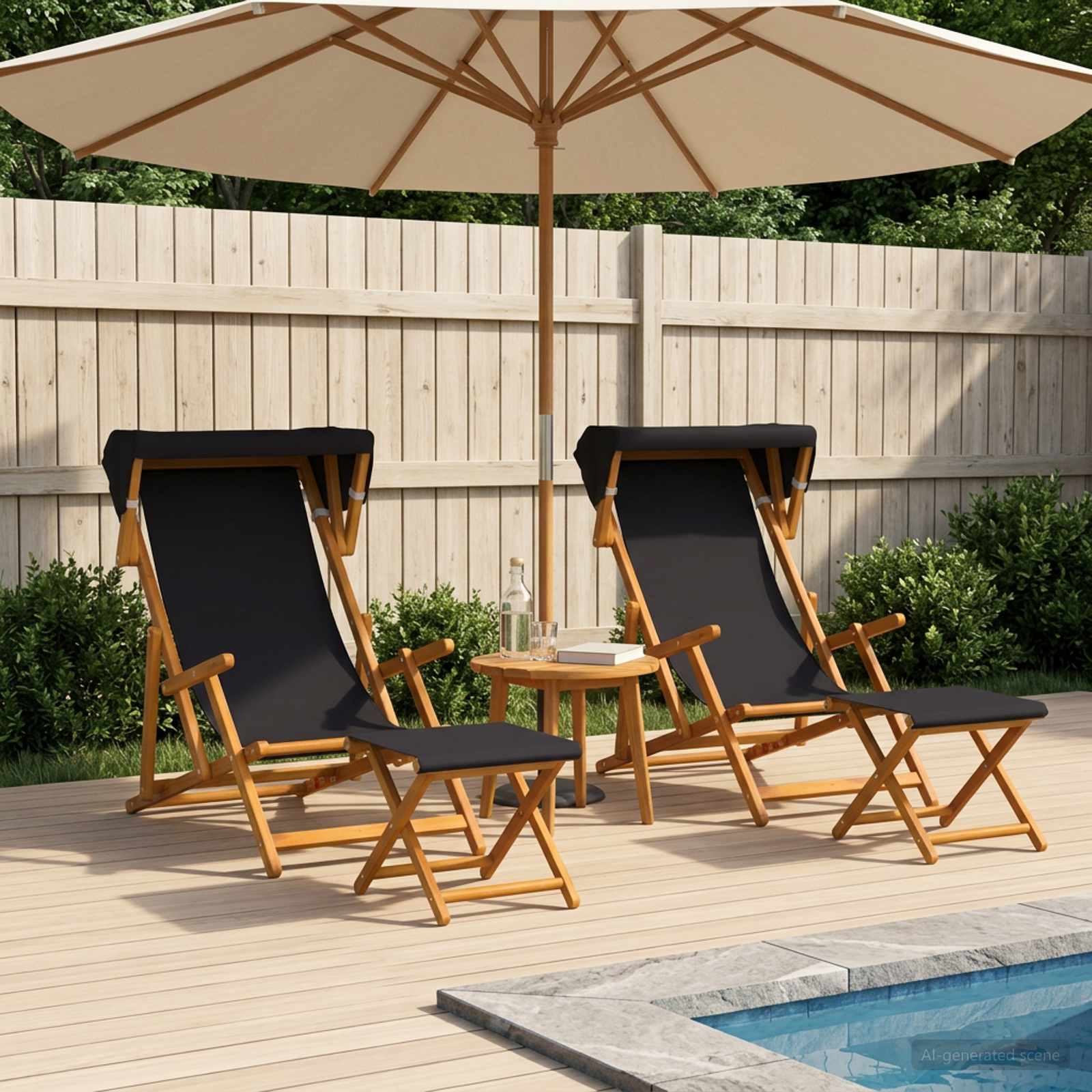 Gulintojas 4 pcs 3 Pozicija Kietas eukalipto medis Juoda