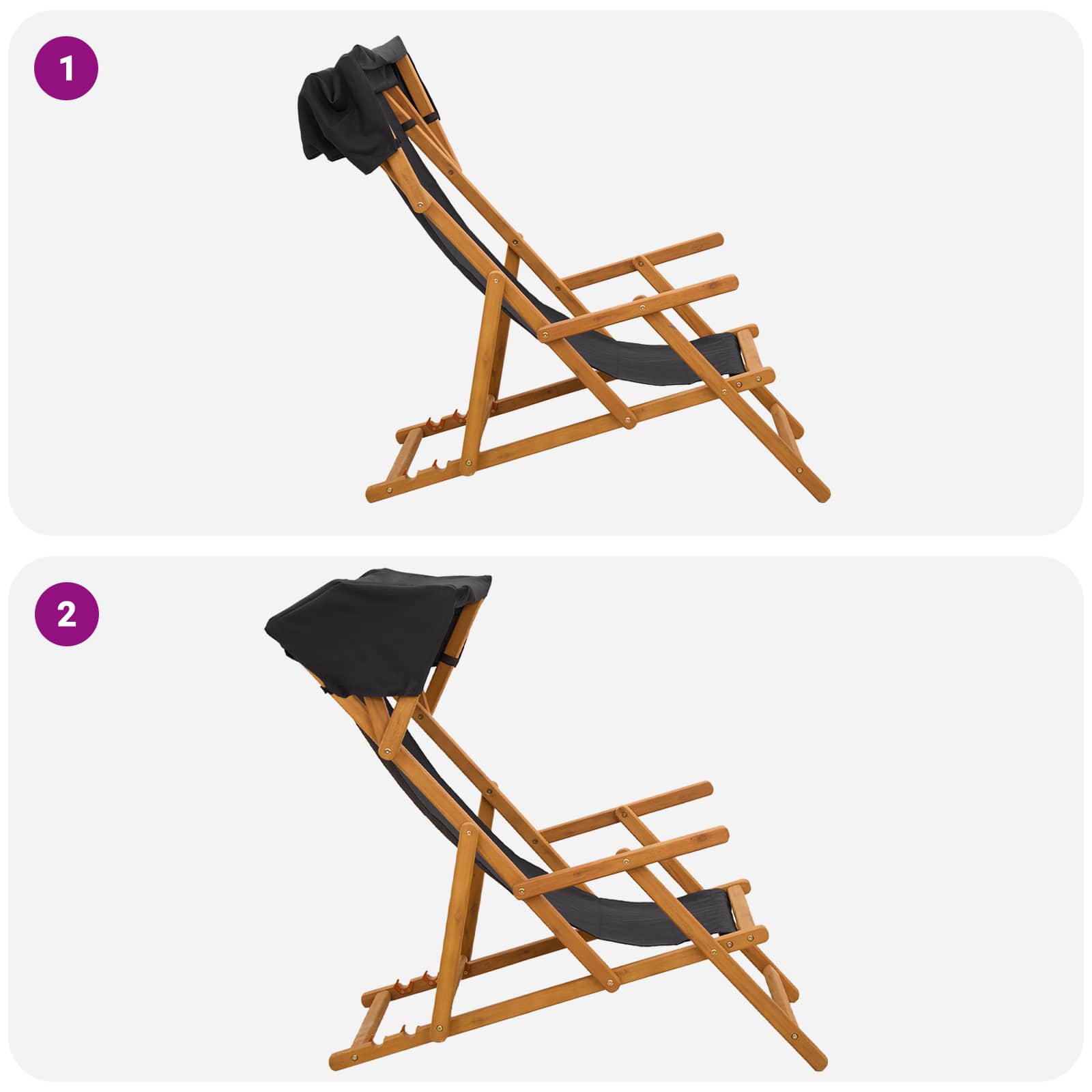 Gulintojas 4 pcs 3 Pozicija Kietas eukalipto medis Juoda
