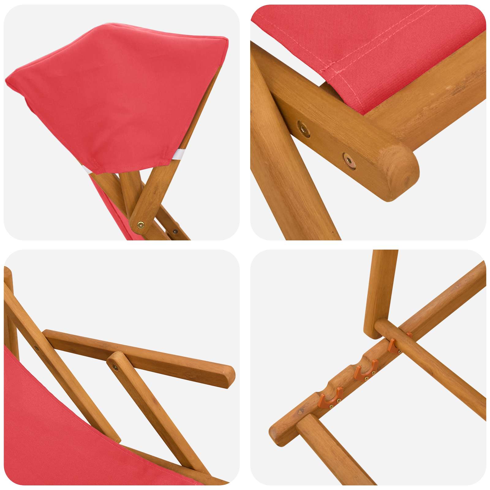 Gulintojas 2 pcs 3 Pozicija Kietas eukalipto medis Raudona