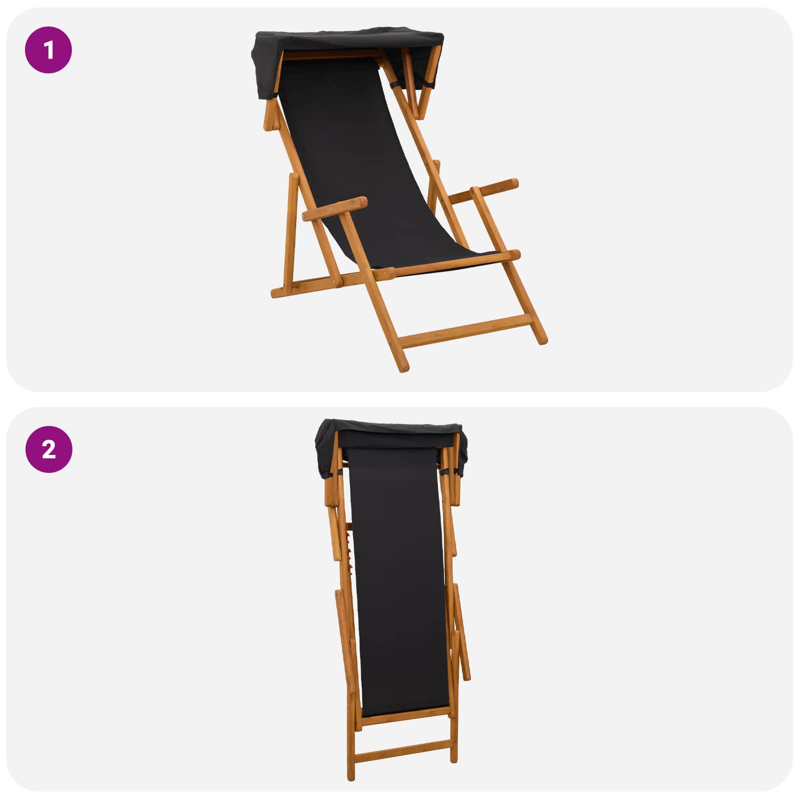 Gulintojas 2 pcs 3 Pozicija Kietas eukalipto medis Juoda