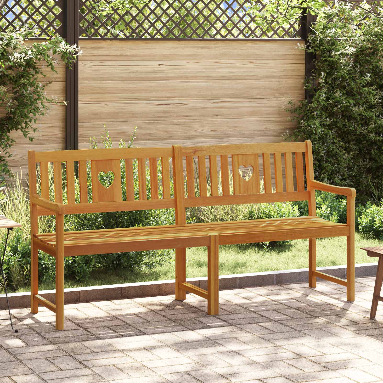 Lauko suolas Natūrali 180 x 55,5 x 90 cm