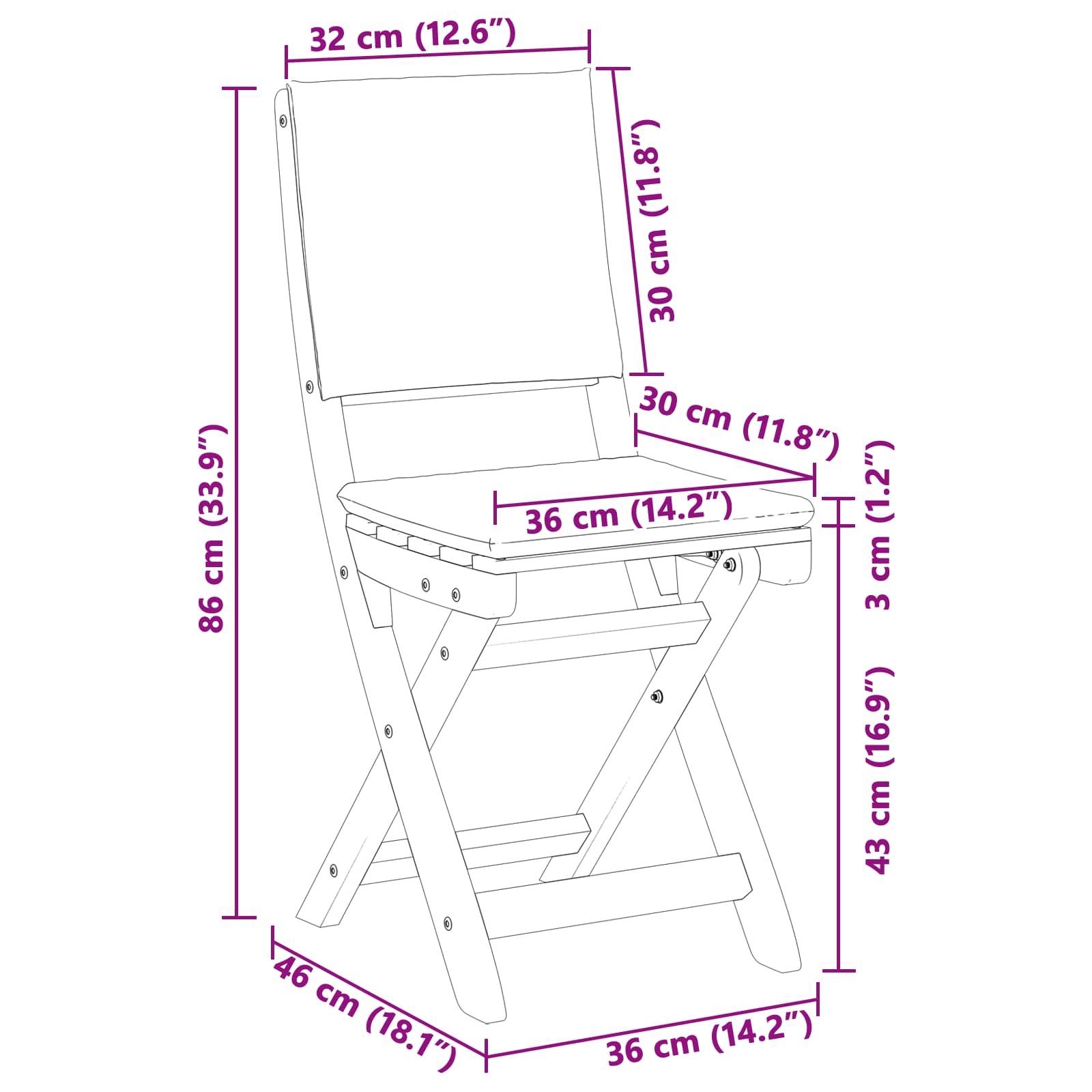 Lauko bistro kėdės 2 pcs Tamsiai pilka 38 x 46 x 85 cm