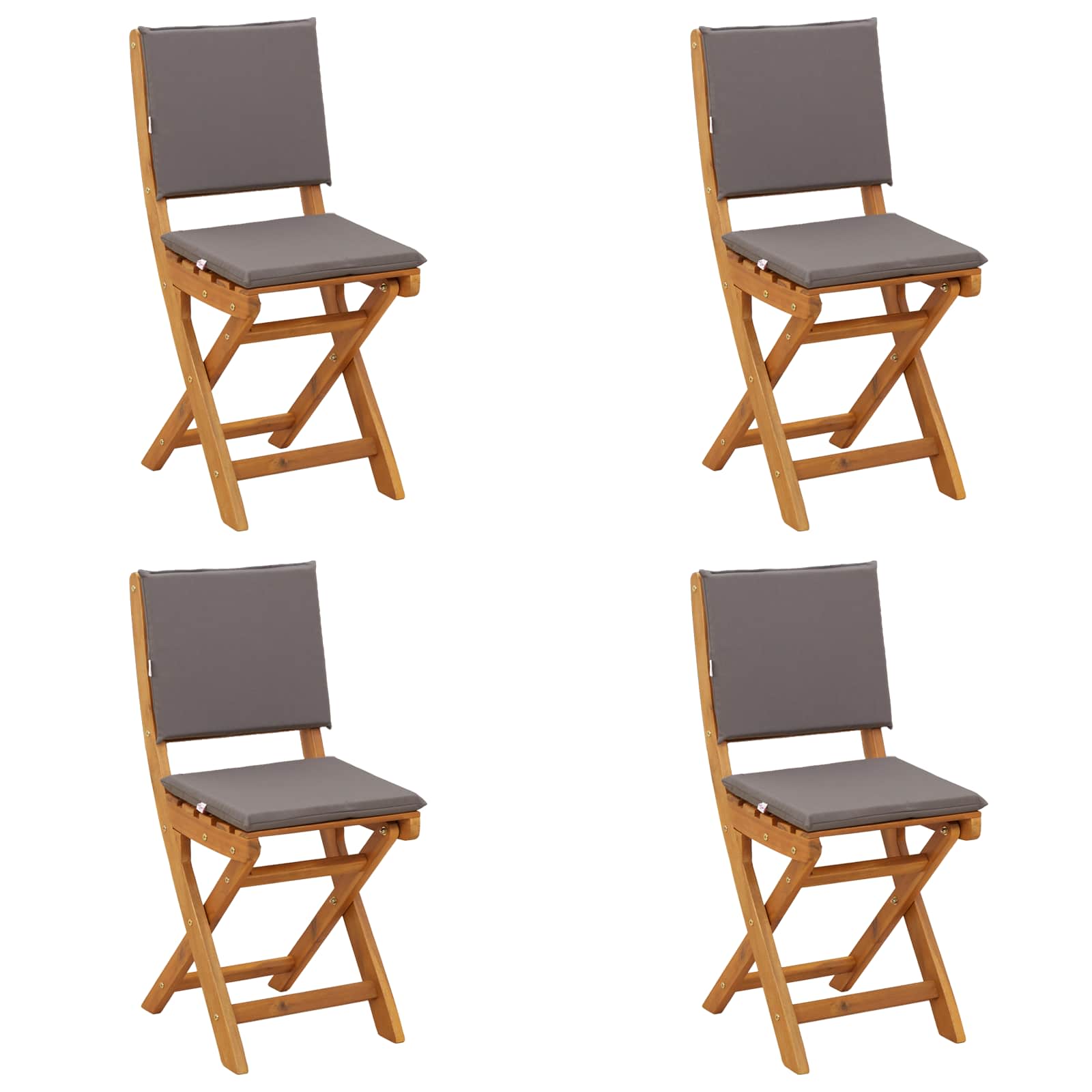 Lauko bistro kėdės 4 pcs Tamsiai pilka 38 x 46 x 85 cm