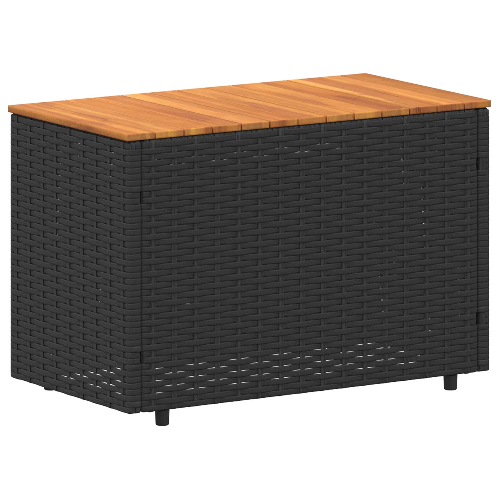 Lauko sofos komplektas su pagalve 4 pcs Juoda ir kreminė balta