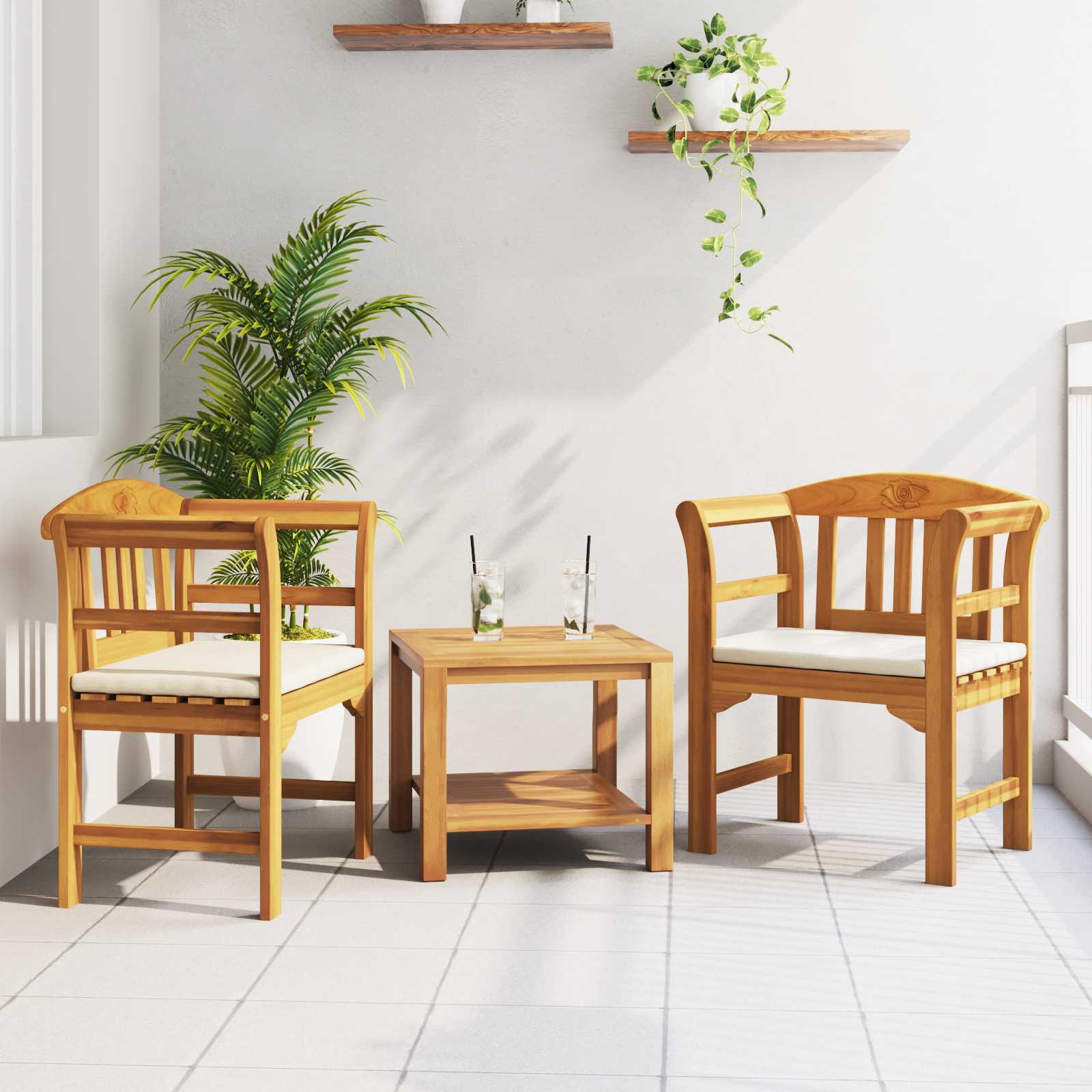Bench Natural oil finish 68.5 x 46 x 82.5 cm