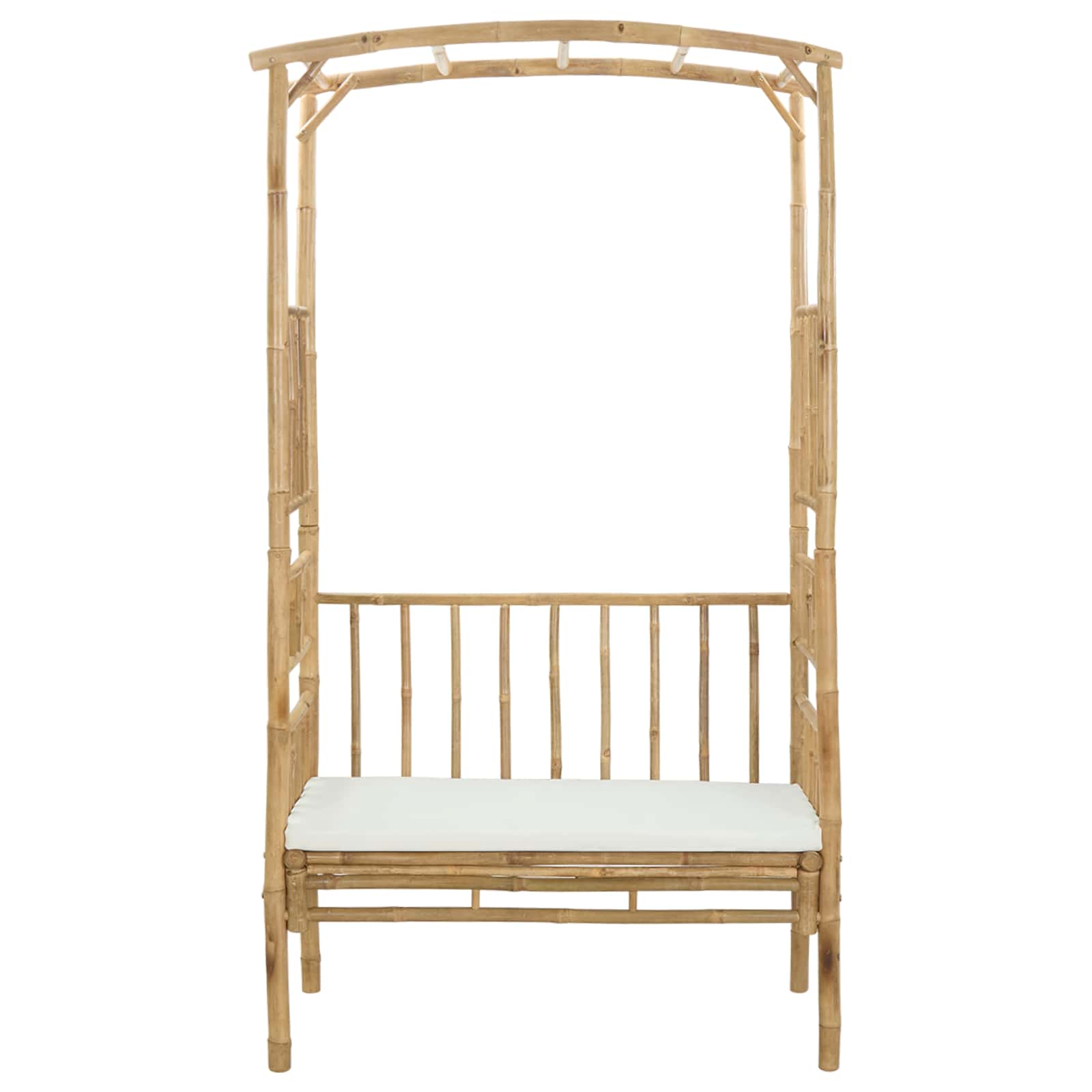 Dārza arka ar soliņu Dabīga 115 x 50 x 205 cm Bambuss