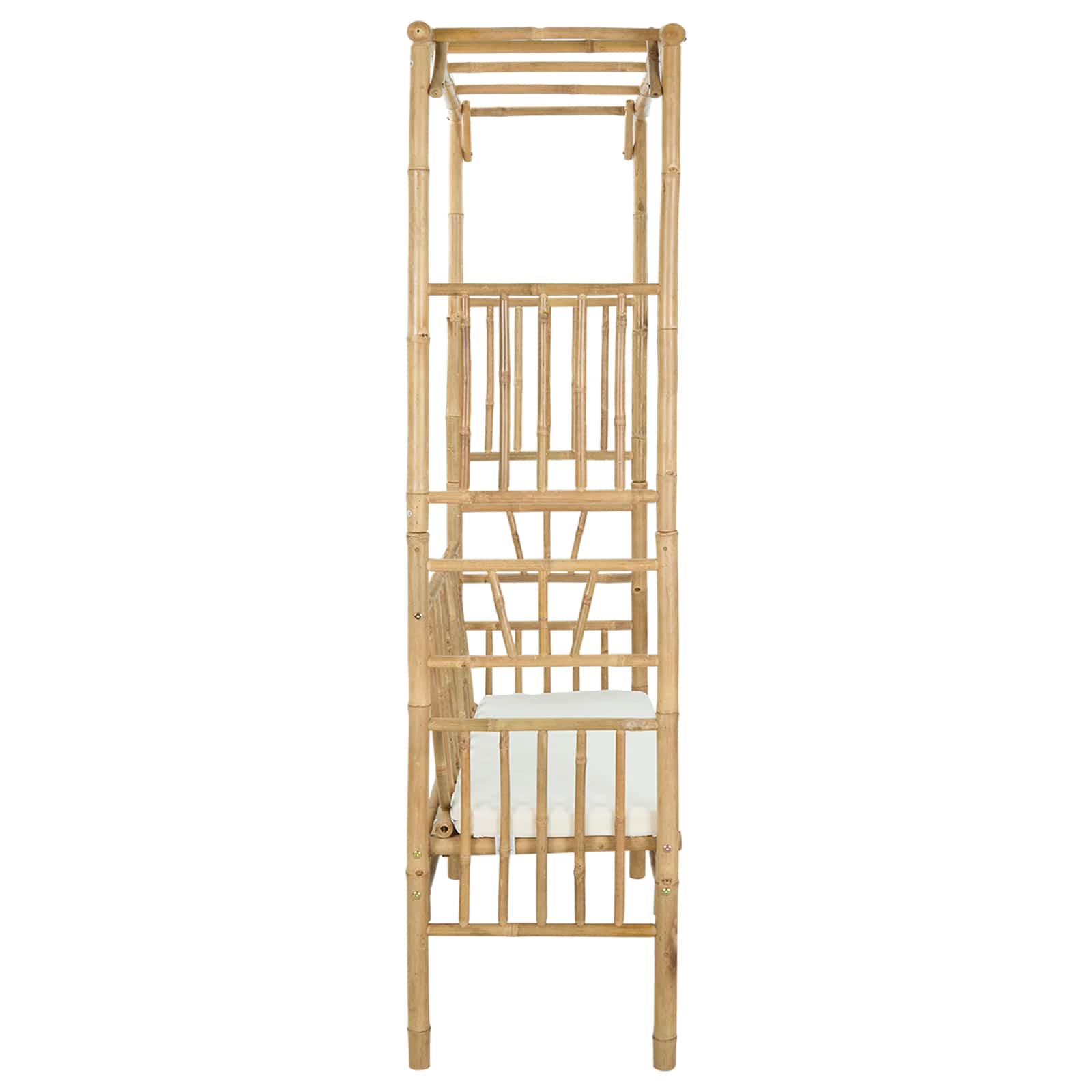 Dārza arka ar soliņu Dabīga 115 x 50 x 205 cm Bambuss