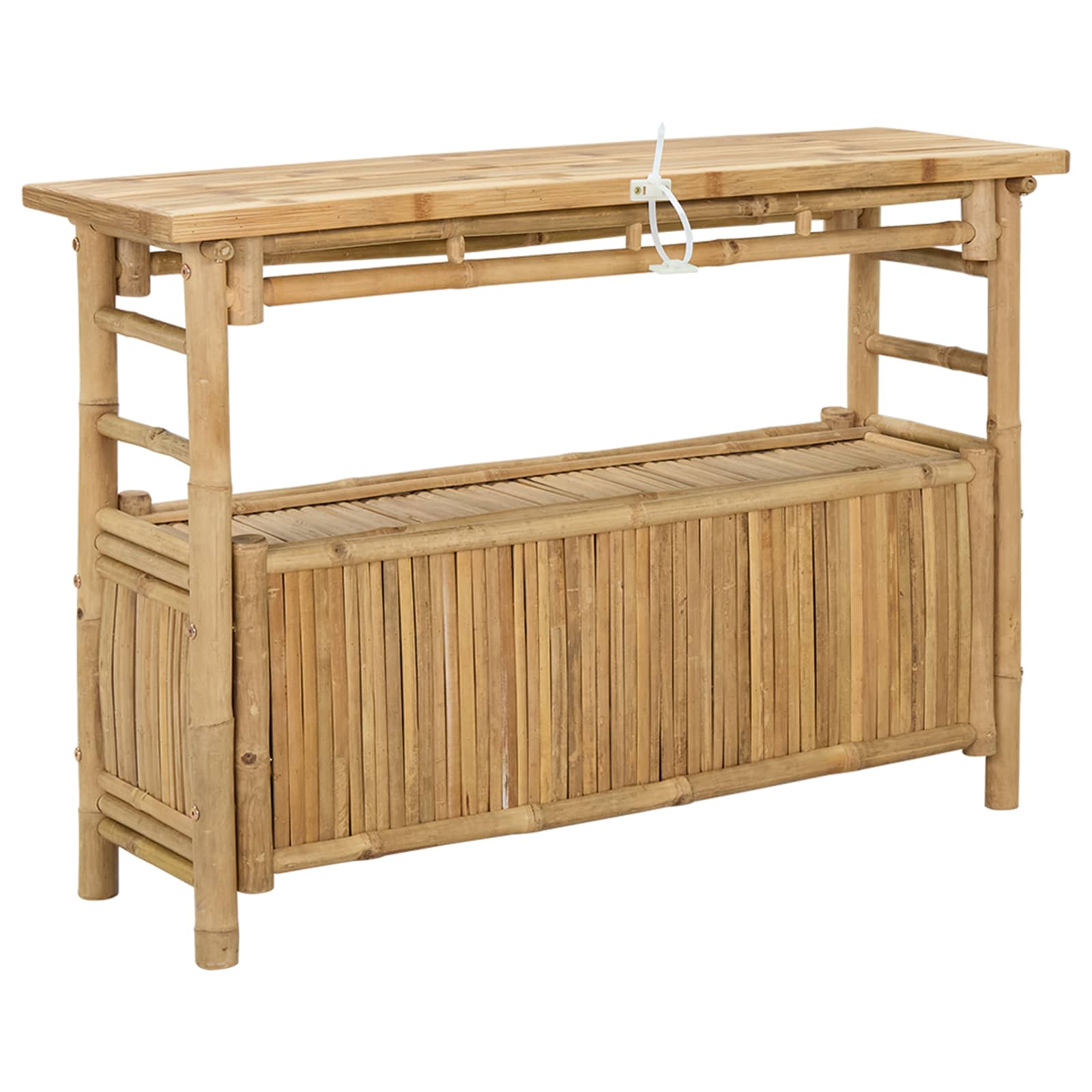 Konsoles galds ar plauktu Dabīga krāsa 110 x 35 x 75 cm Bambuss