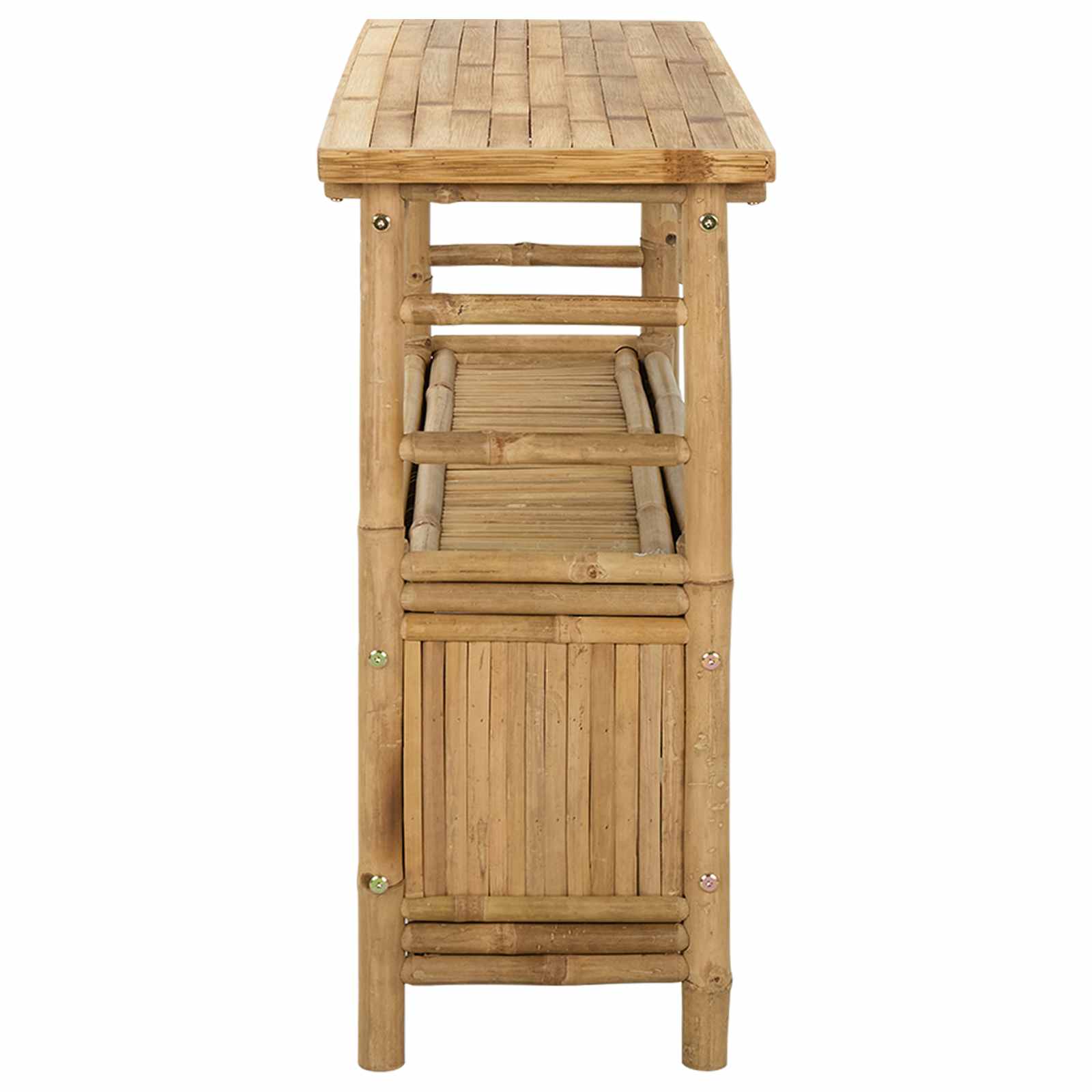 Konsoles galds ar plauktu Dabīga krāsa 110 x 35 x 75 cm Bambuss
