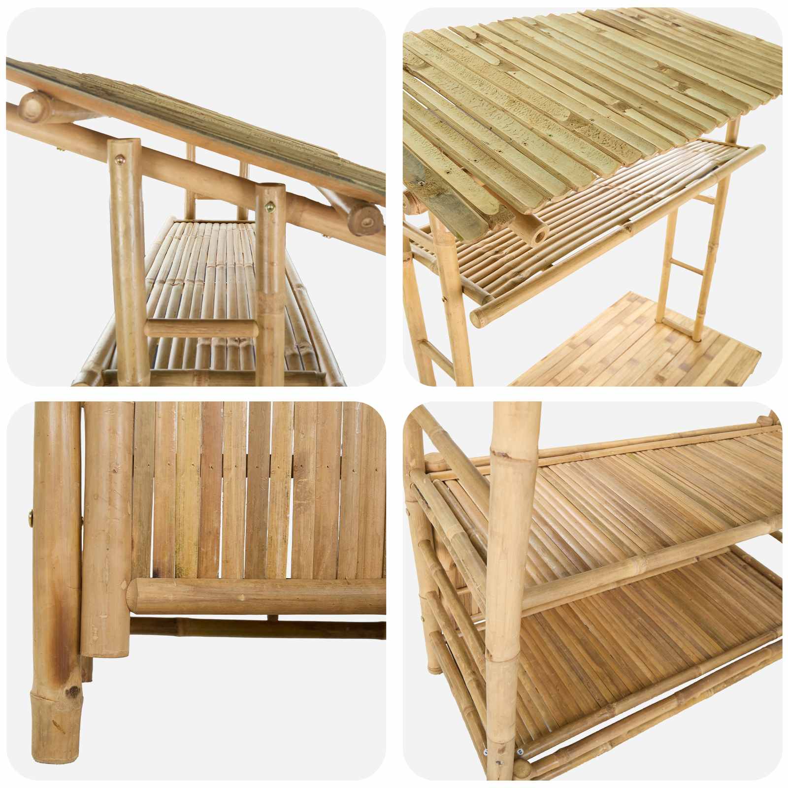 Lauko baro stalas Natūrali 110 x 50 x 210 cm Bambukas