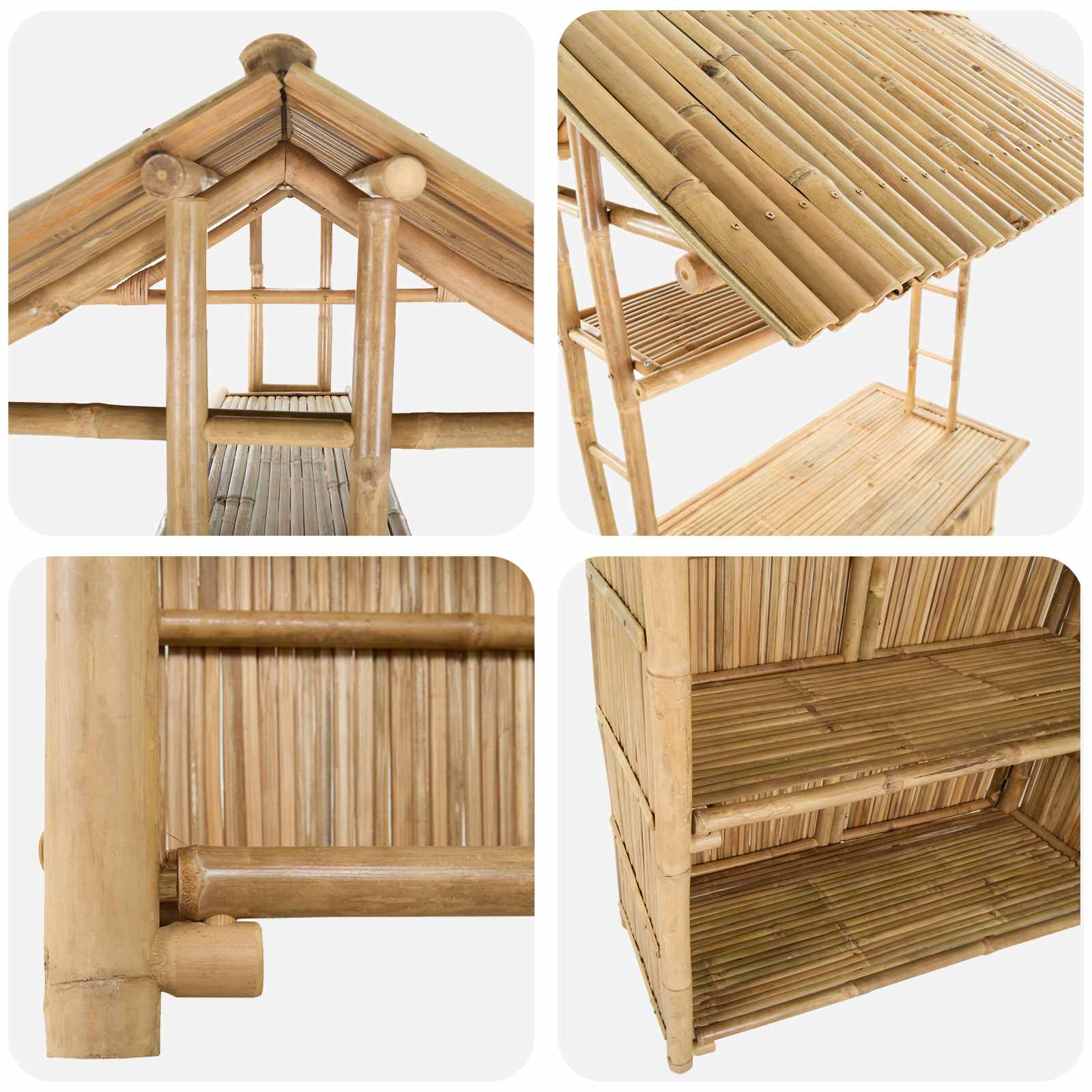 Lauko baro stalas Natūrali 115 x 95 x 214 cm Bambukas