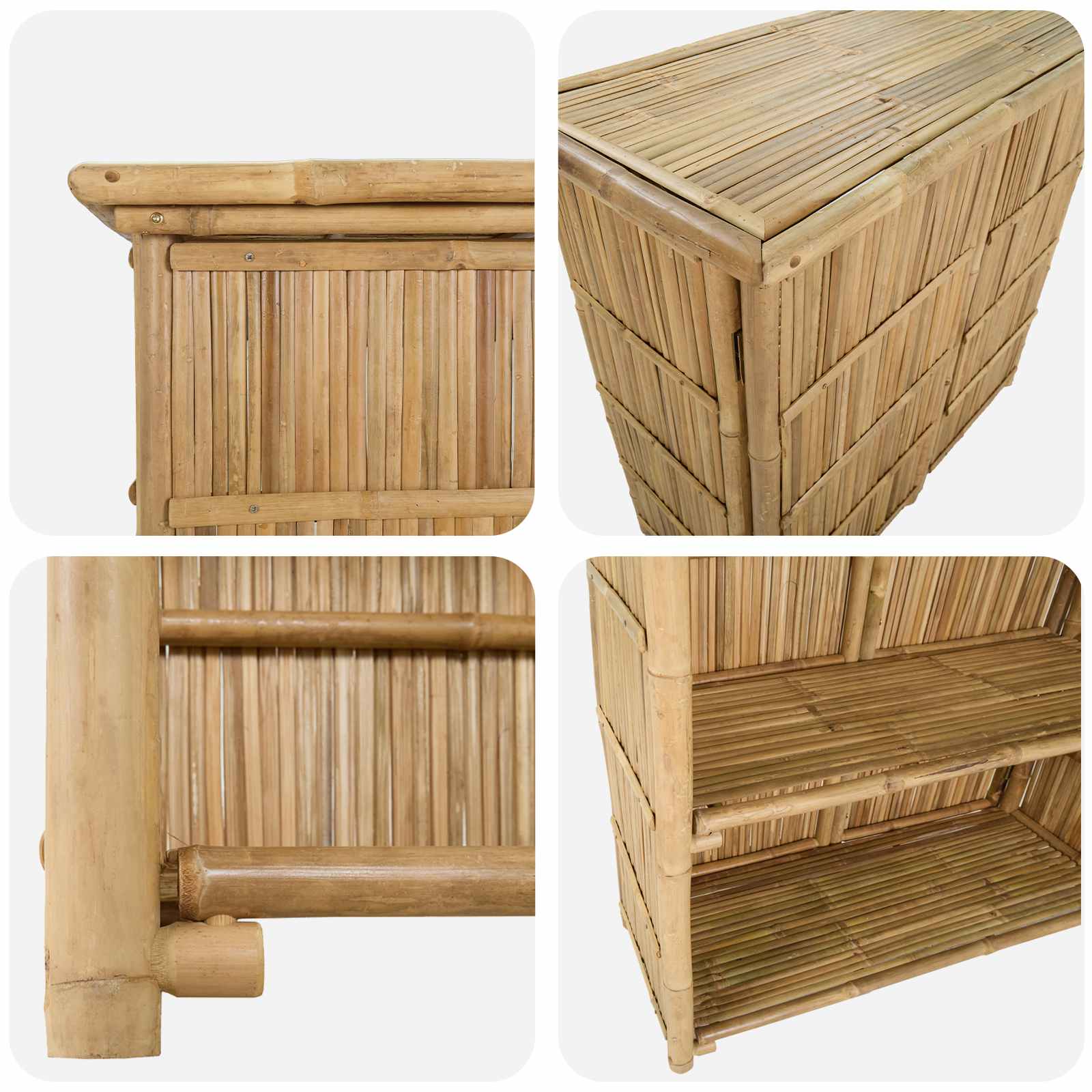 Lauko baro stalas Natūrali 115 x 55 x 105 cm Bambukas