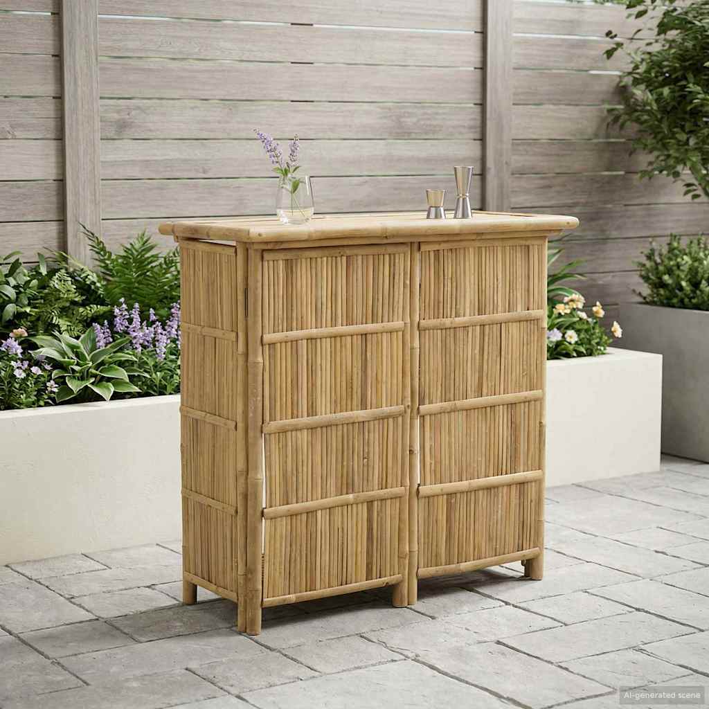 Lauko baro stalas Natūrali 115 x 55 x 105 cm Bambukas