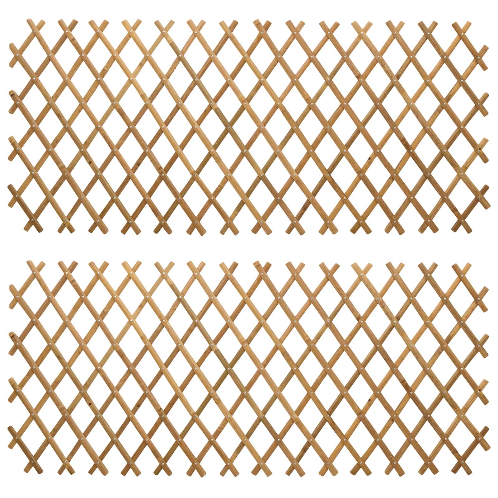 Išplečiamas tinklas tvora 2 pcs Šviesiai rudas 100 x 105 cm