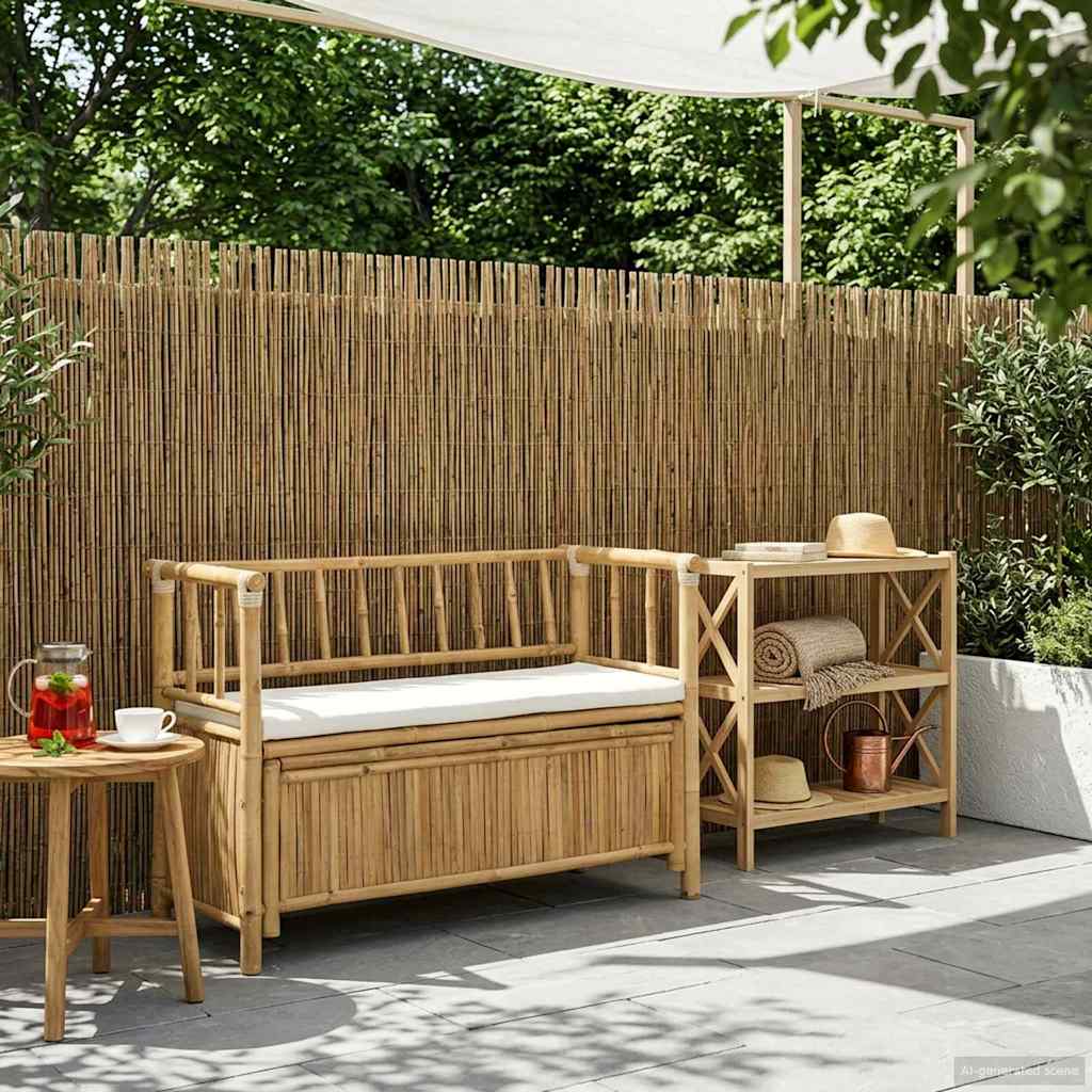 Sodo Saugojimo Suolas Natūrali 110 x 47 x 80 cm Bambukas