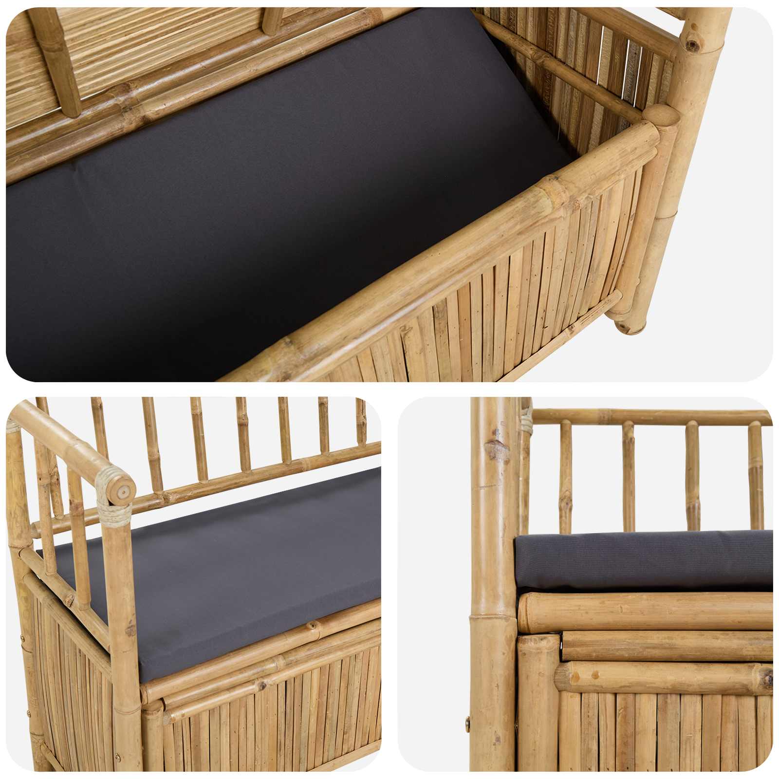 Dārza uzglabāšanas sols dabīga 110 x 47 x 80 cm bambuss