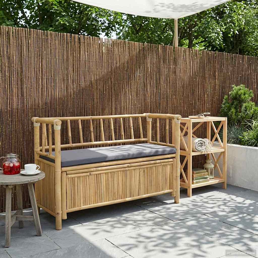 Dārza uzglabāšanas sols dabīga 110 x 47 x 80 cm bambuss