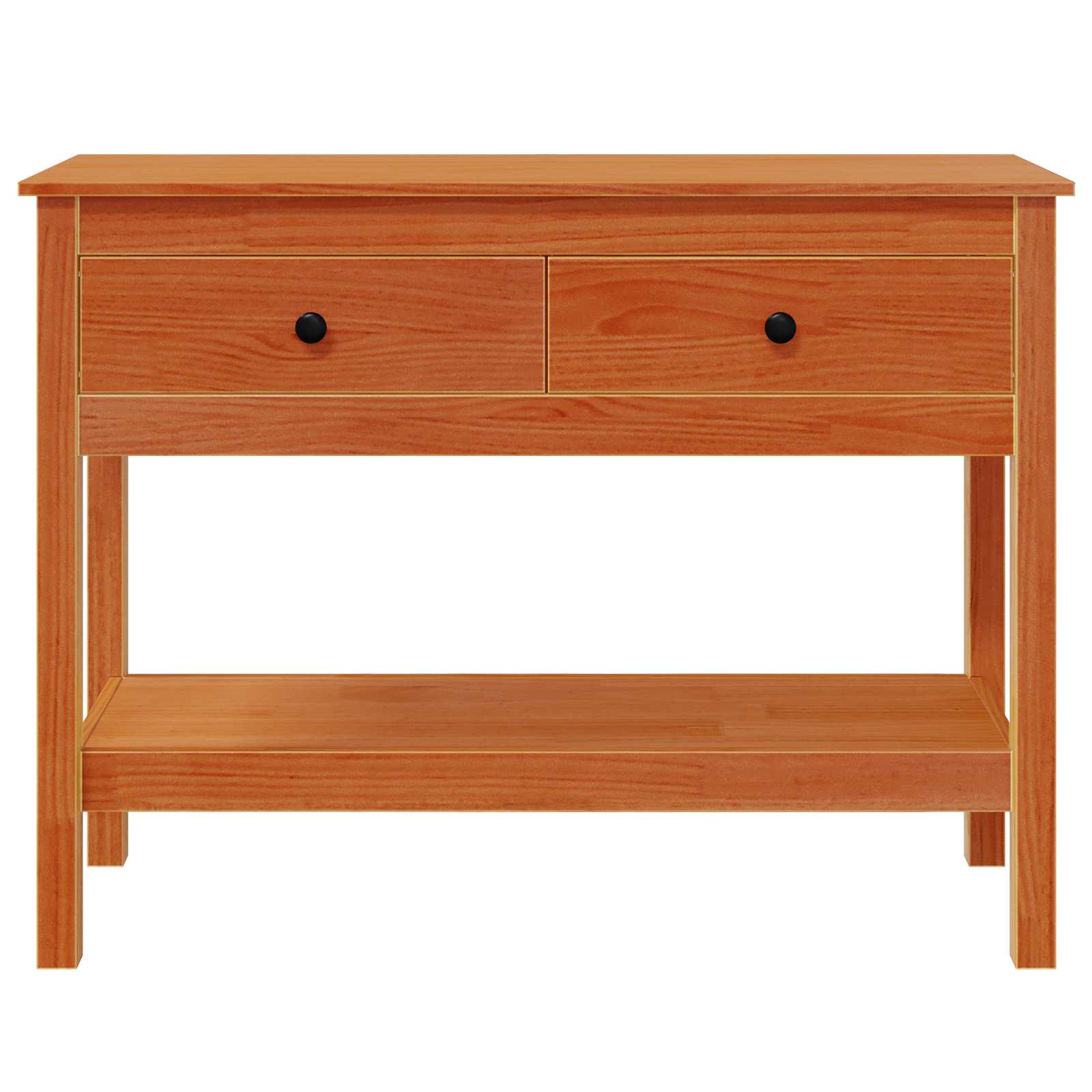 Konsoļgaldiņš ar atvilktnēm Vaska brūns 100 x 35 x 75 cm