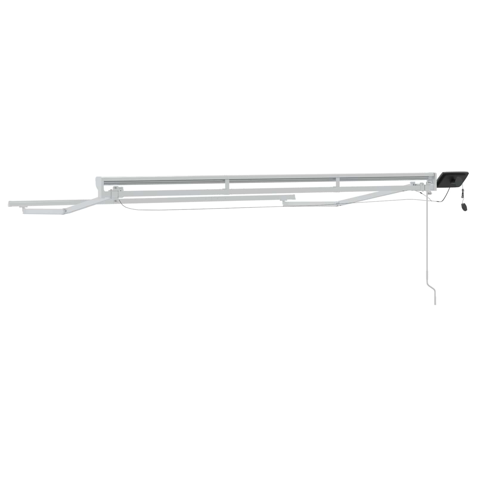 Rankinis markizės rėmas su LED Baltas 3 x 2,5 m Aliuminis