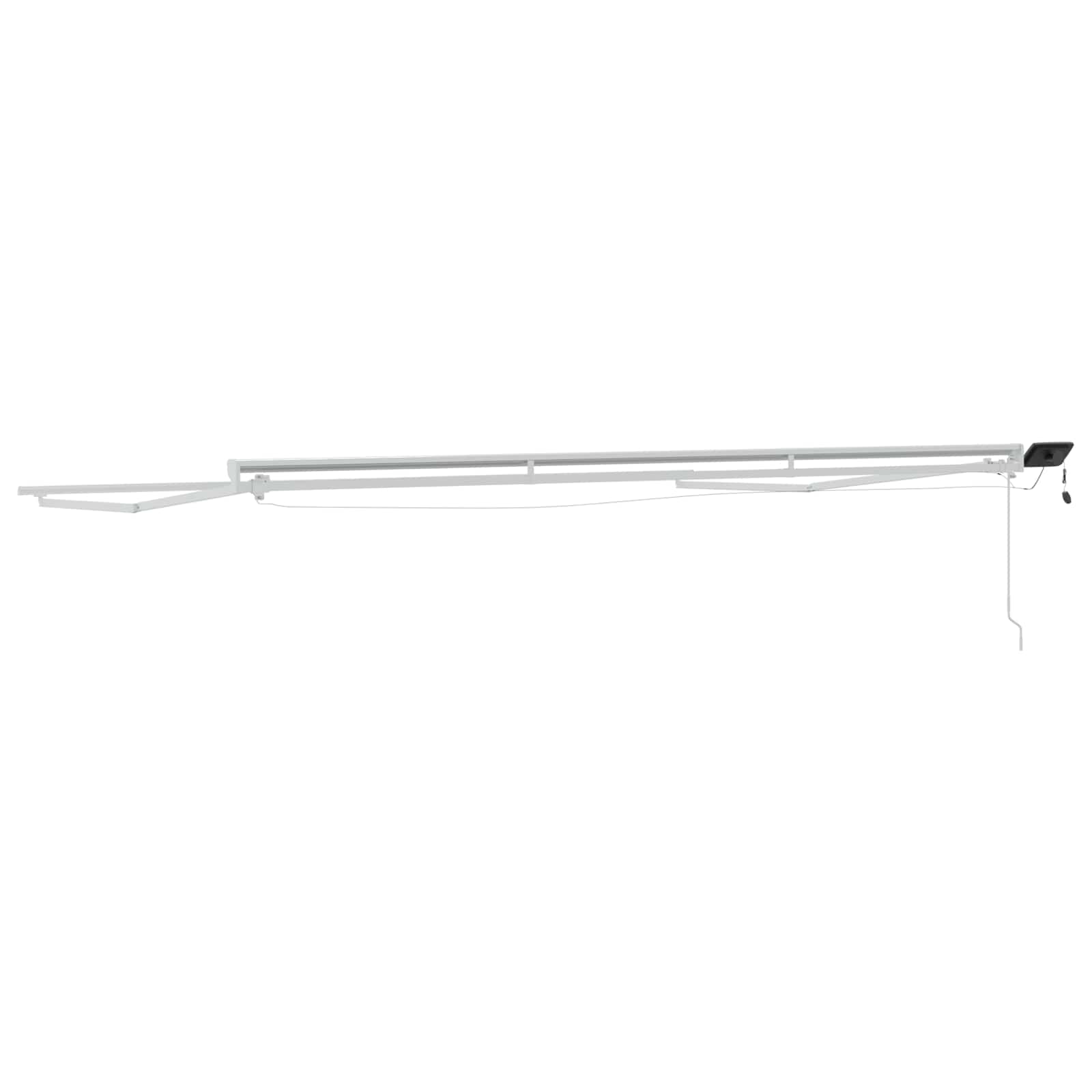 Manuālais saliekamais tents ar LED Balts 5 x 3 m Alumīnijs