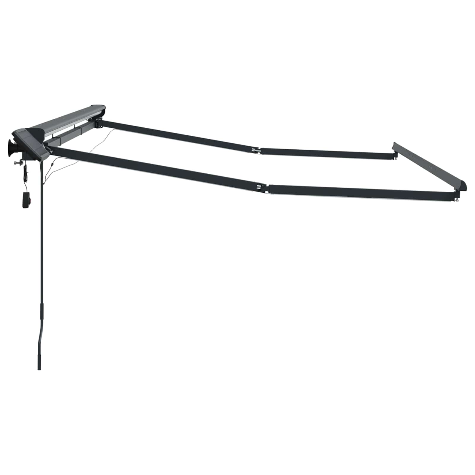 Rankinis markizės rėmas su LED Antracitas 3 x 2,5 m Plienas
