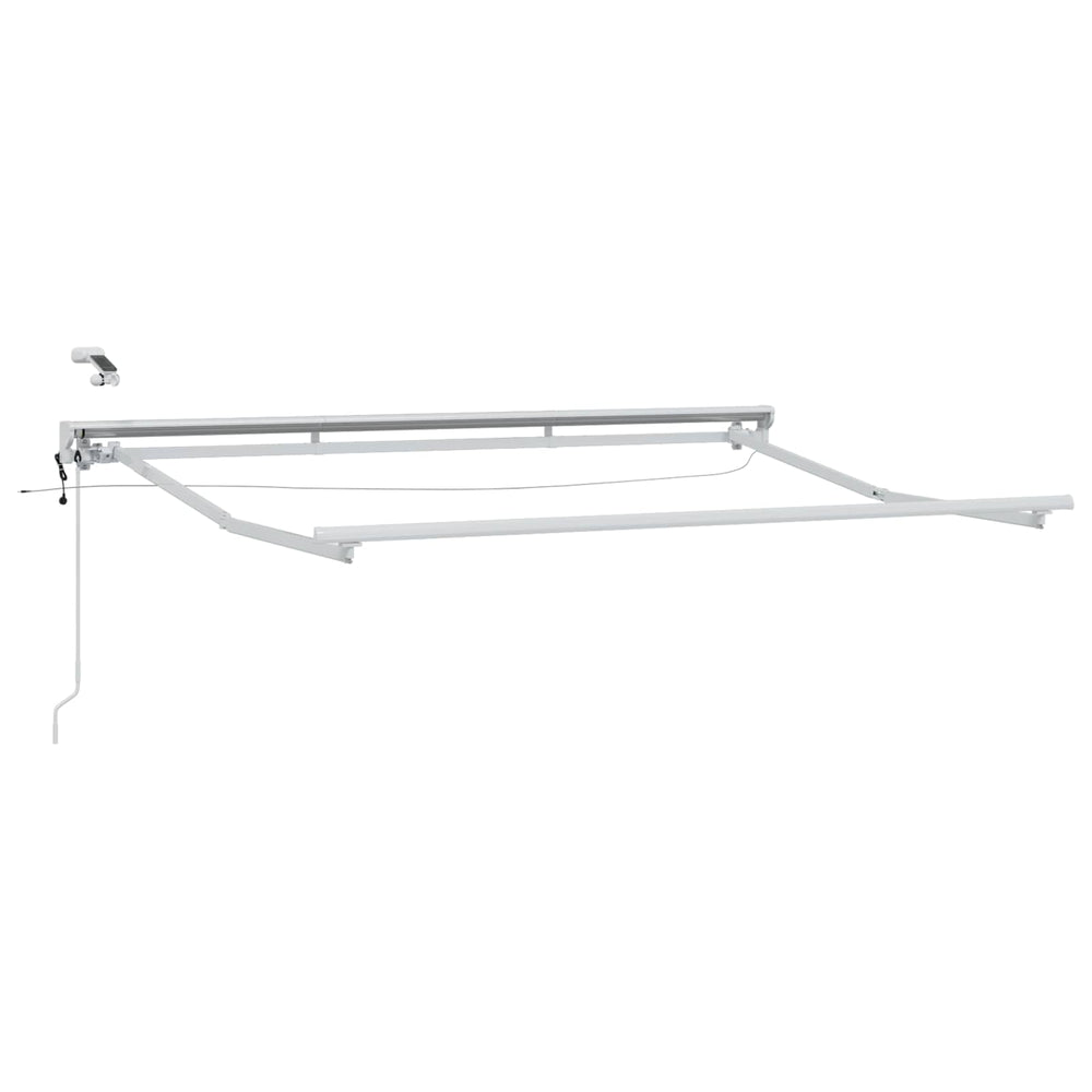 Electric Awning with LED Lighting White 3 x 2 m Aluminum