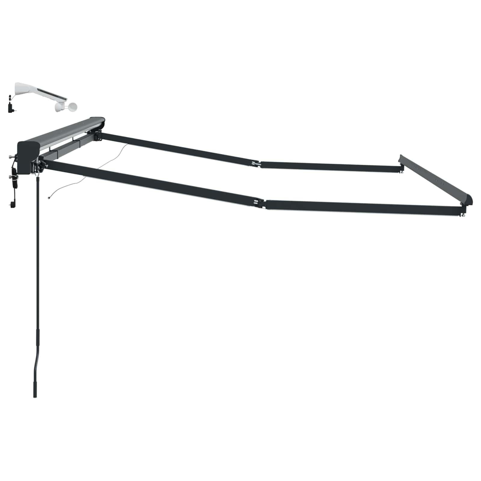 Elektrinė markizė su LED apšvietimu Antracitas 2,5 x 2 m
