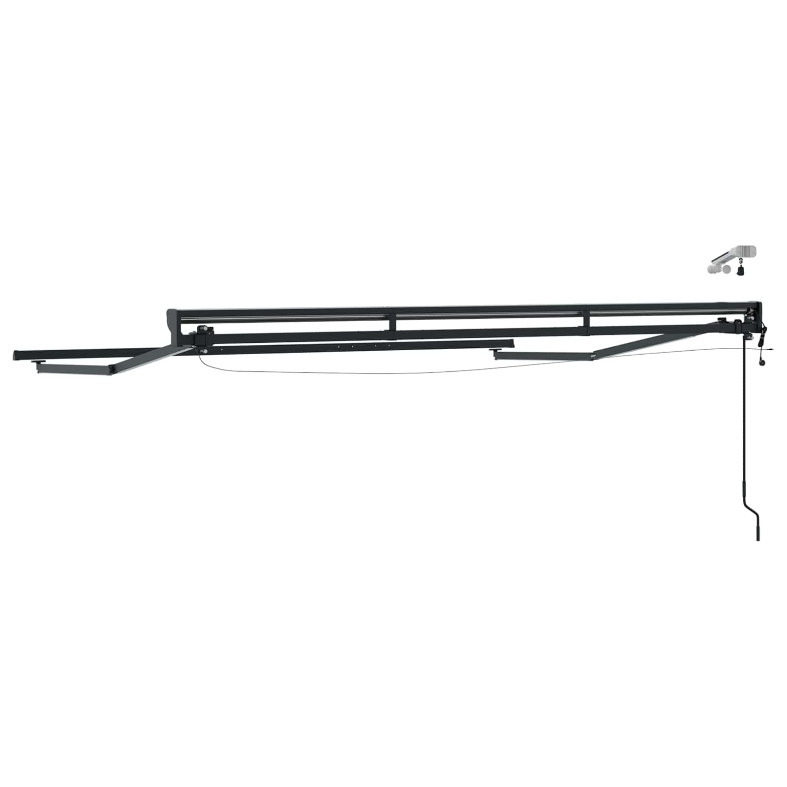 Electric Awning with LED Lighting Anthracite 3 x 2 m