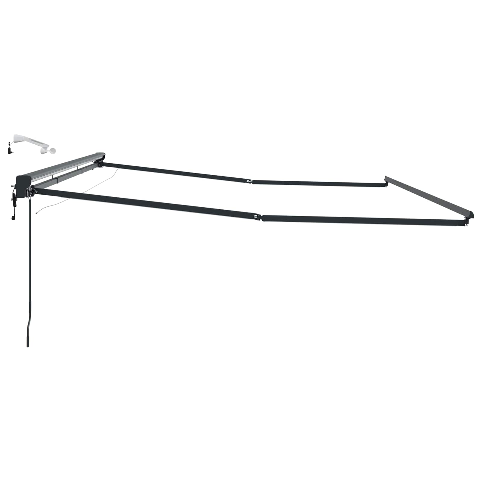 Electric awning with LED lighting Anthracite 4 x 2 m