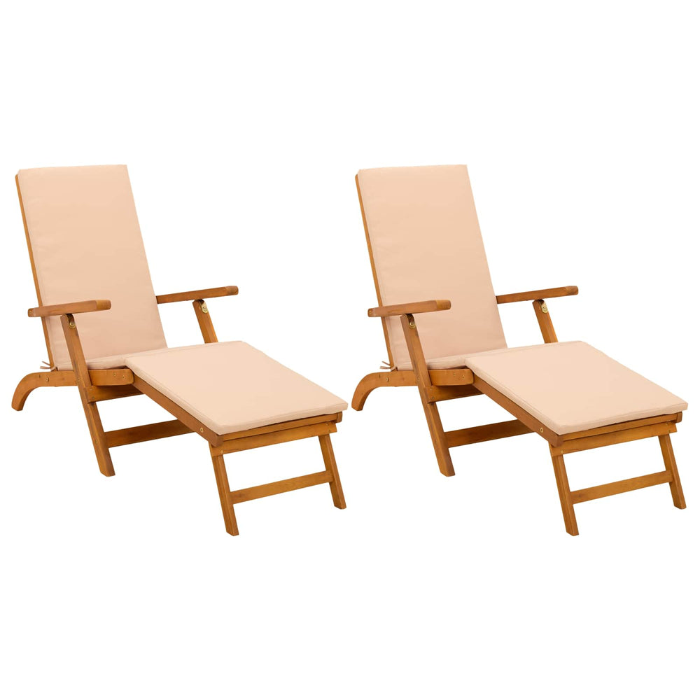 Atsilenkiantis ir sulankstomas saulės gultas 2 pcs