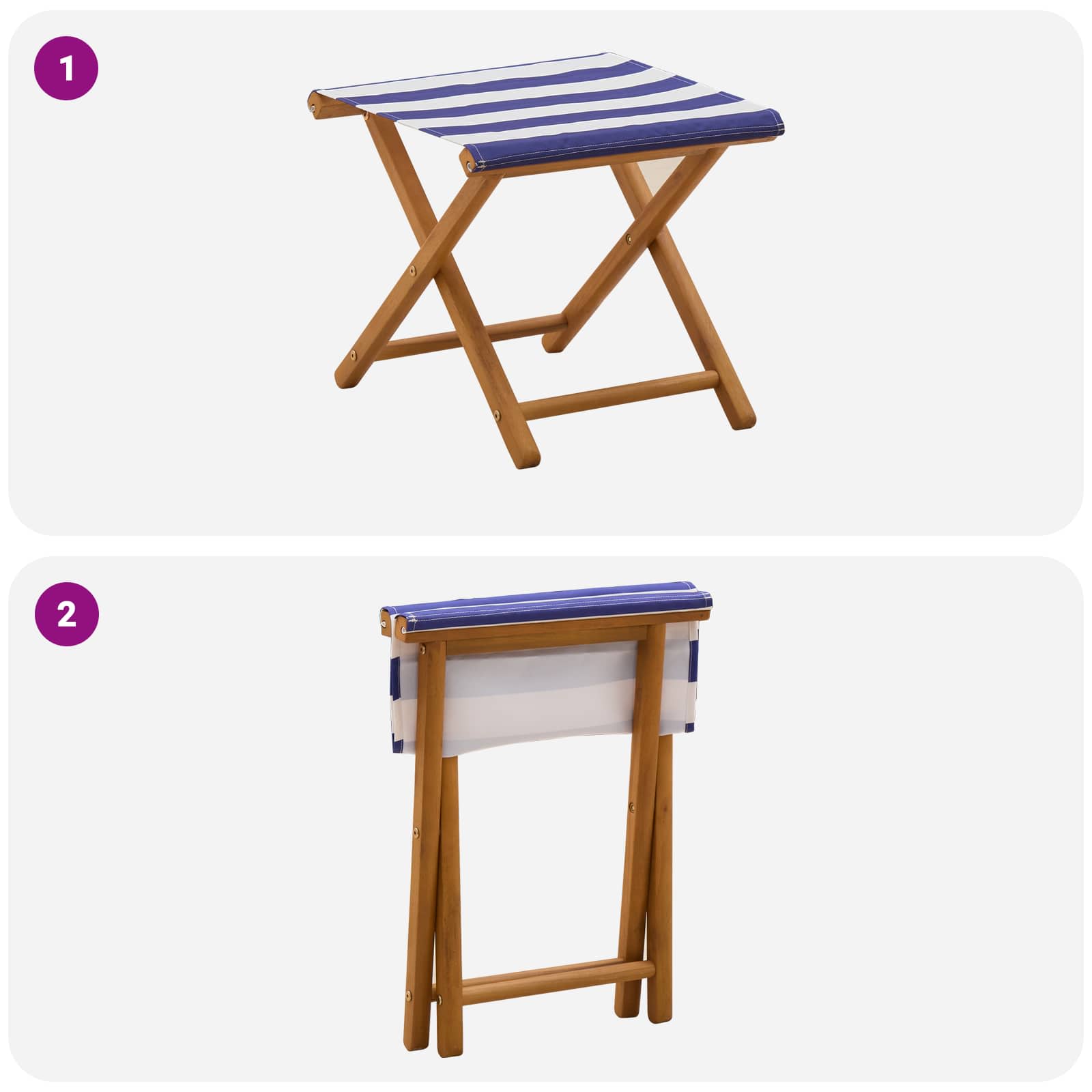 Gulintojas 2 pcs Kietas eukalipto medis Mėlyna ir balta