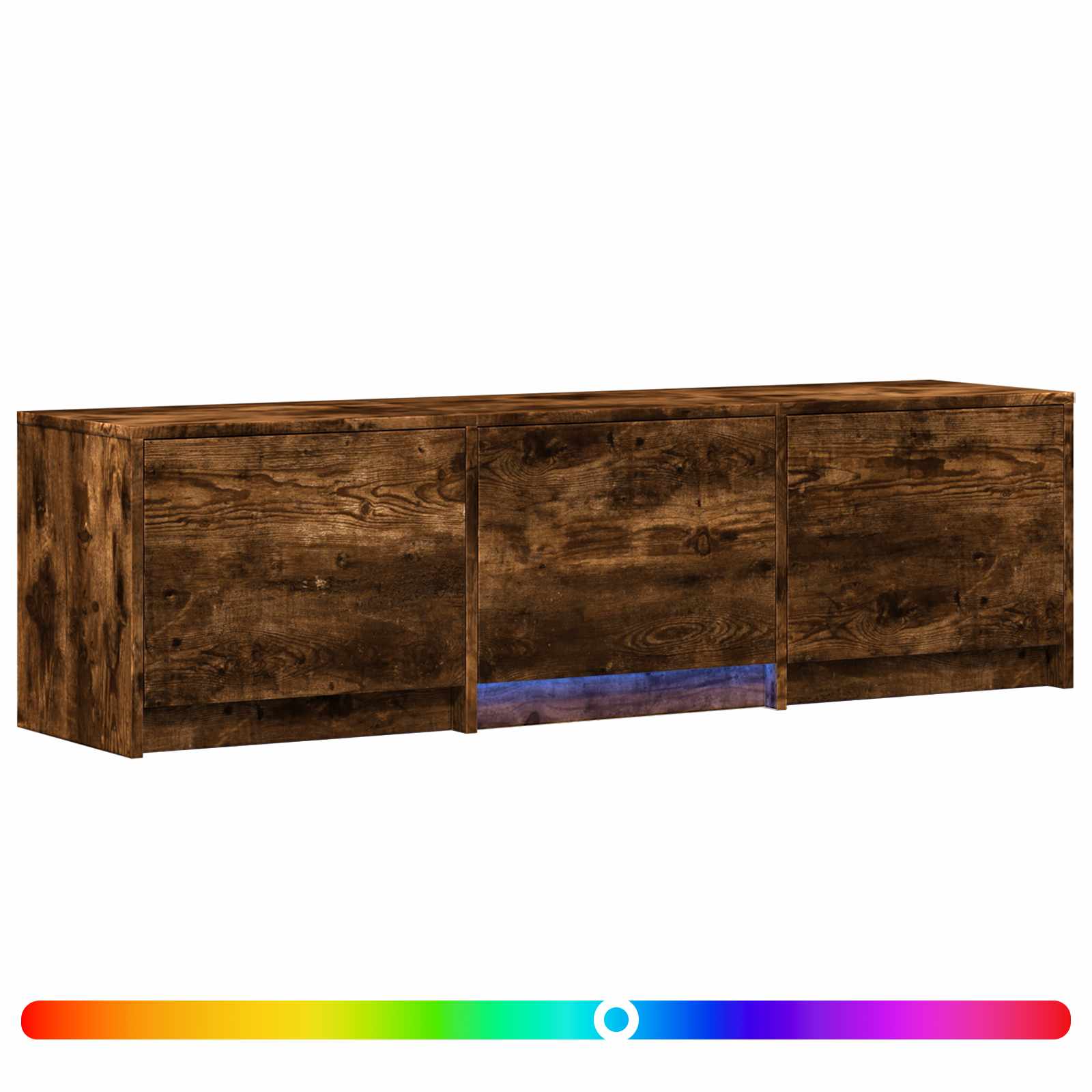 TV spintelė su LED 140 x 34 x 40 cm Rūkytas Ąžuolas