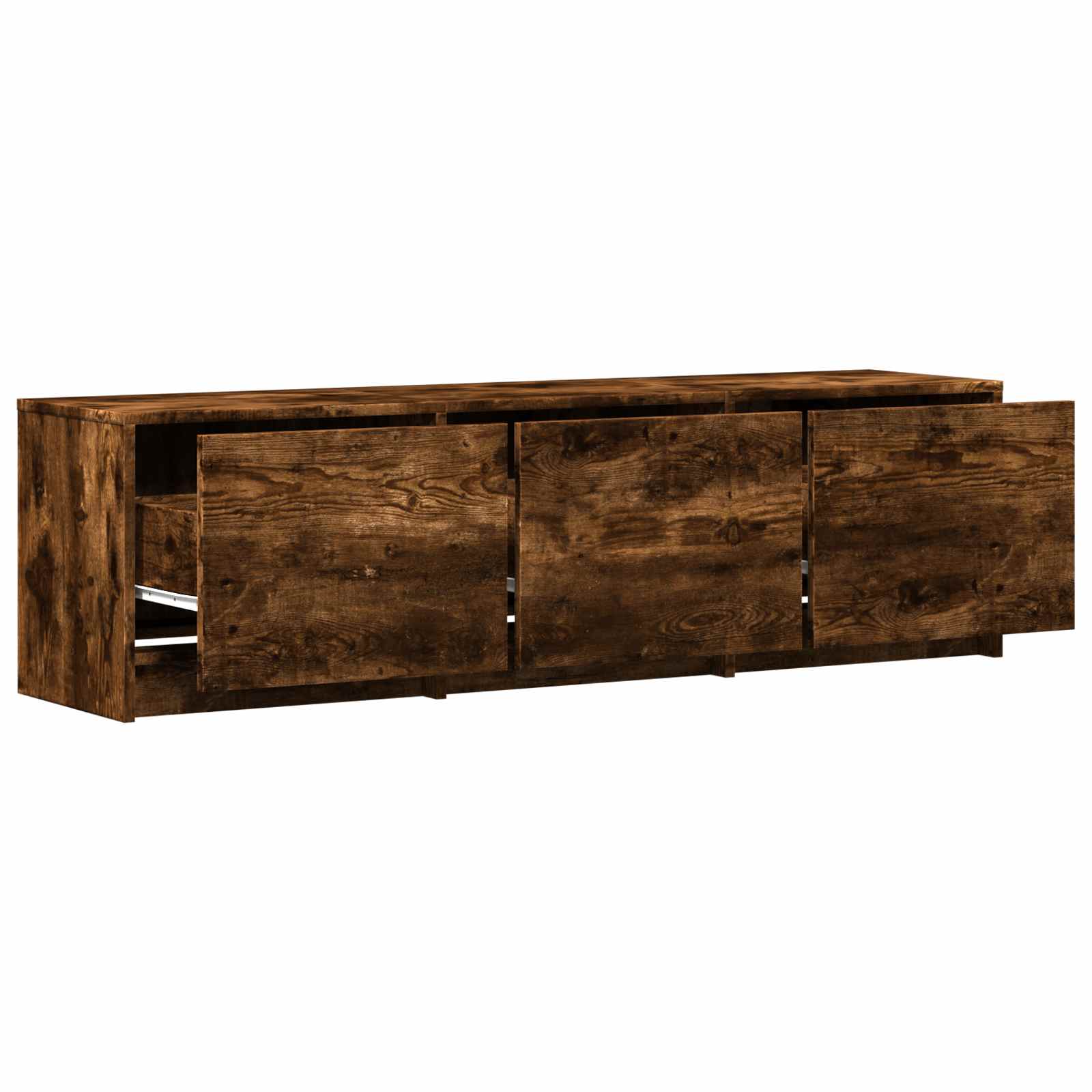 TV spintelė su LED 140 x 34 x 40 cm Rūkytas Ąžuolas