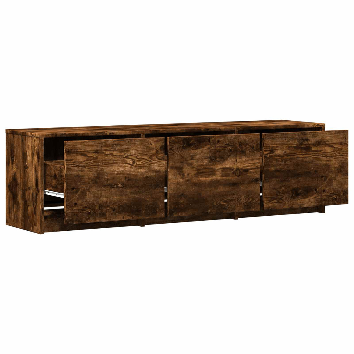 TV spintelė su LED 140 x 34 x 40 cm Rūkytas Ąžuolas