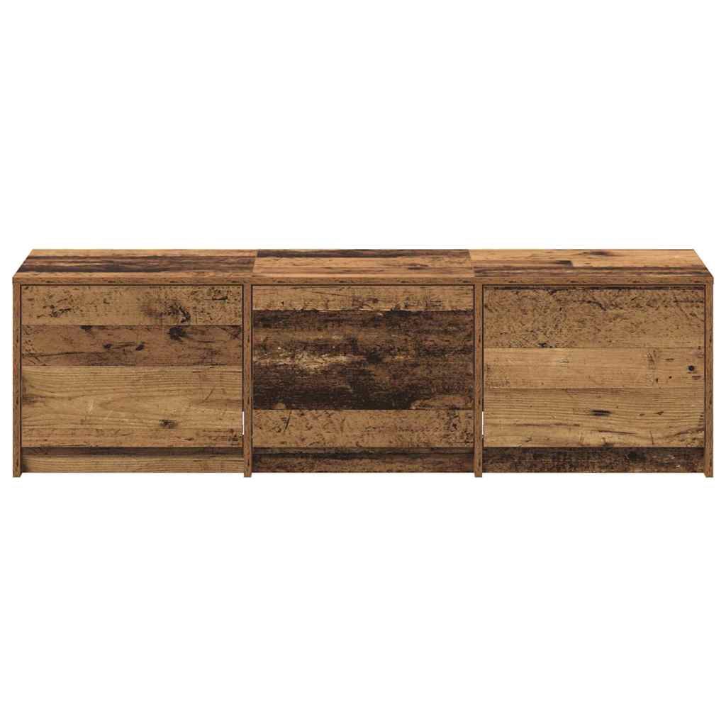 TV spinta su LED su stalčių Senovinis medis 140 x 34 x 40 cm