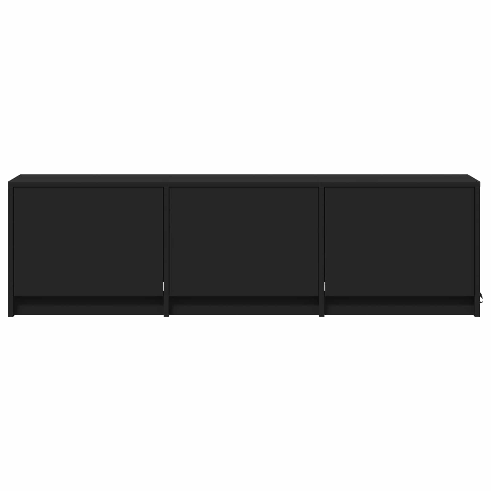 TV skapītis ar LED Melns 140 x 34 x 40 cm Konstruētā koksne