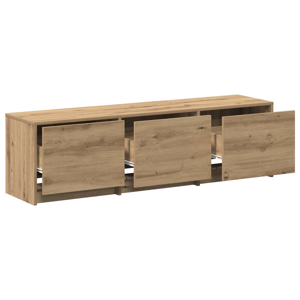 TV spinta su LED su stalčių Meistrų ąžuolas 140 x 34 x 40 cm