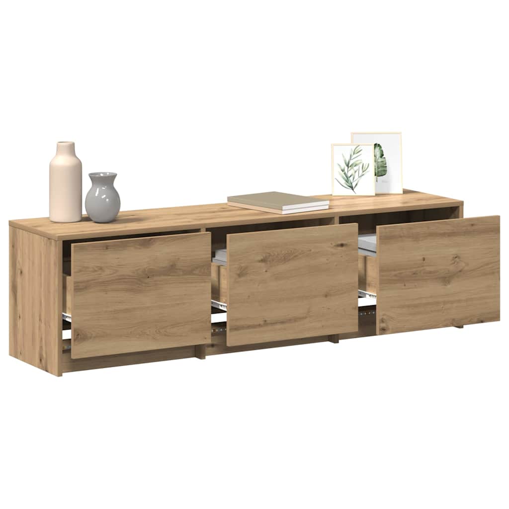 TV spinta su LED su stalčių Meistrų ąžuolas 140 x 34 x 40 cm