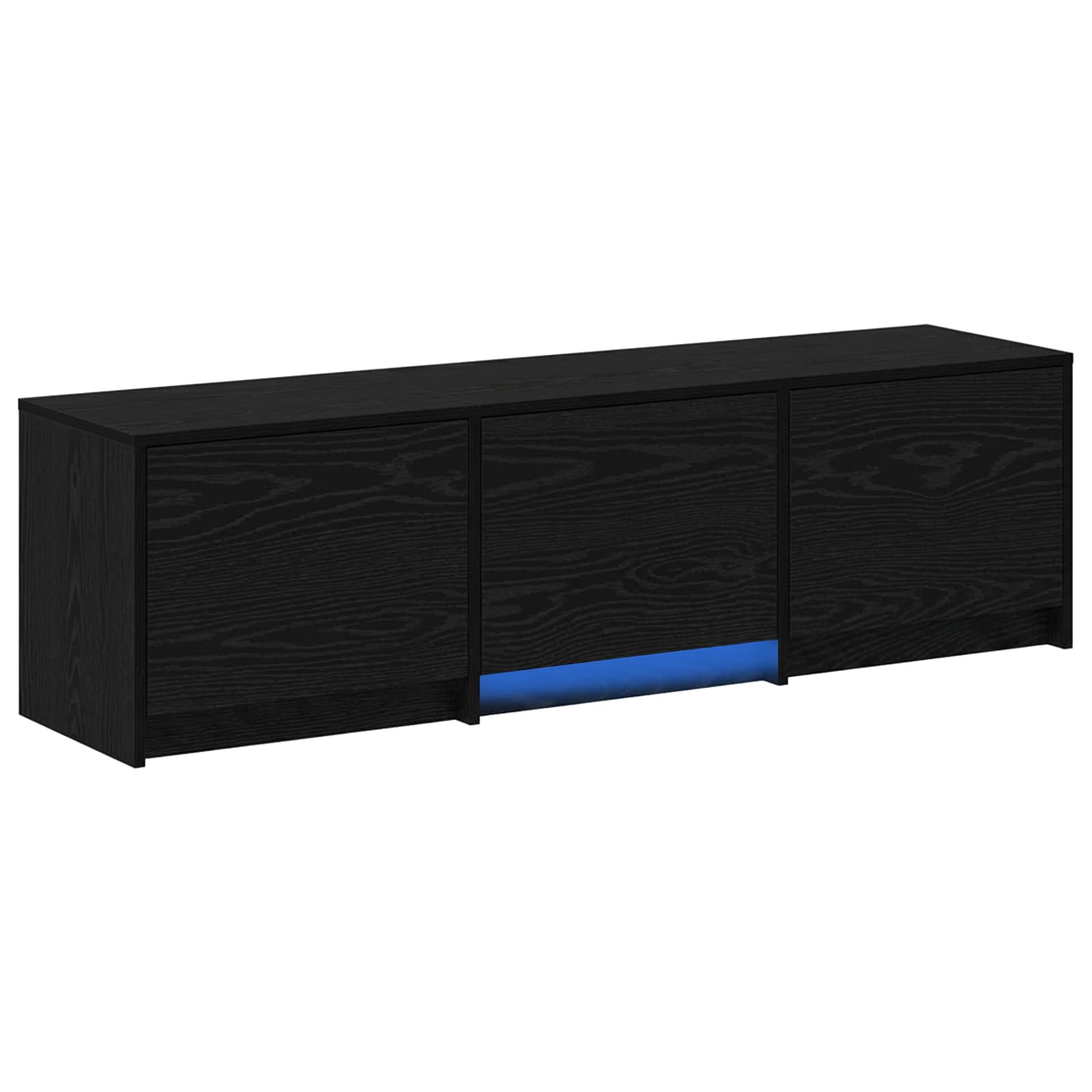 TV spinta su LED su stalčių Juodas ąžuolas 140 x 34 x 40 cm