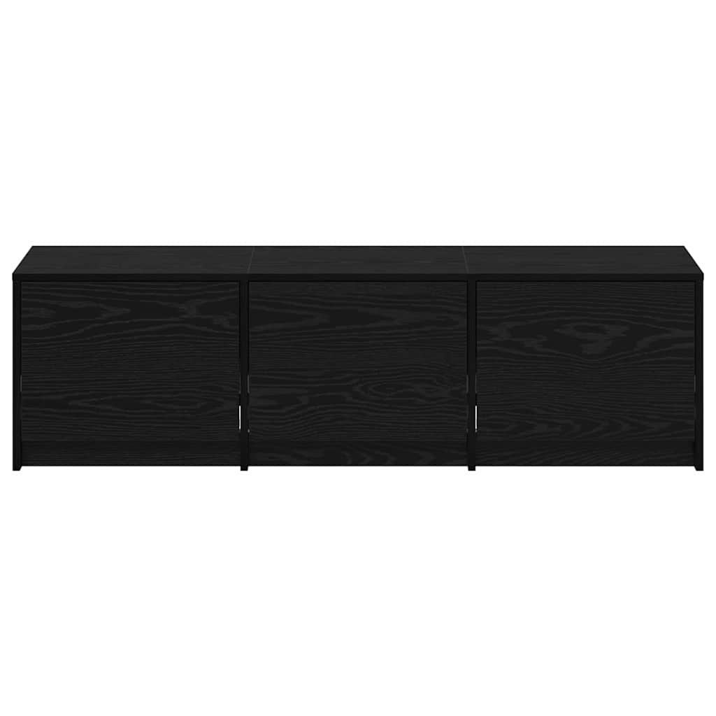 TV spinta su LED su stalčių Juodas ąžuolas 140 x 34 x 40 cm