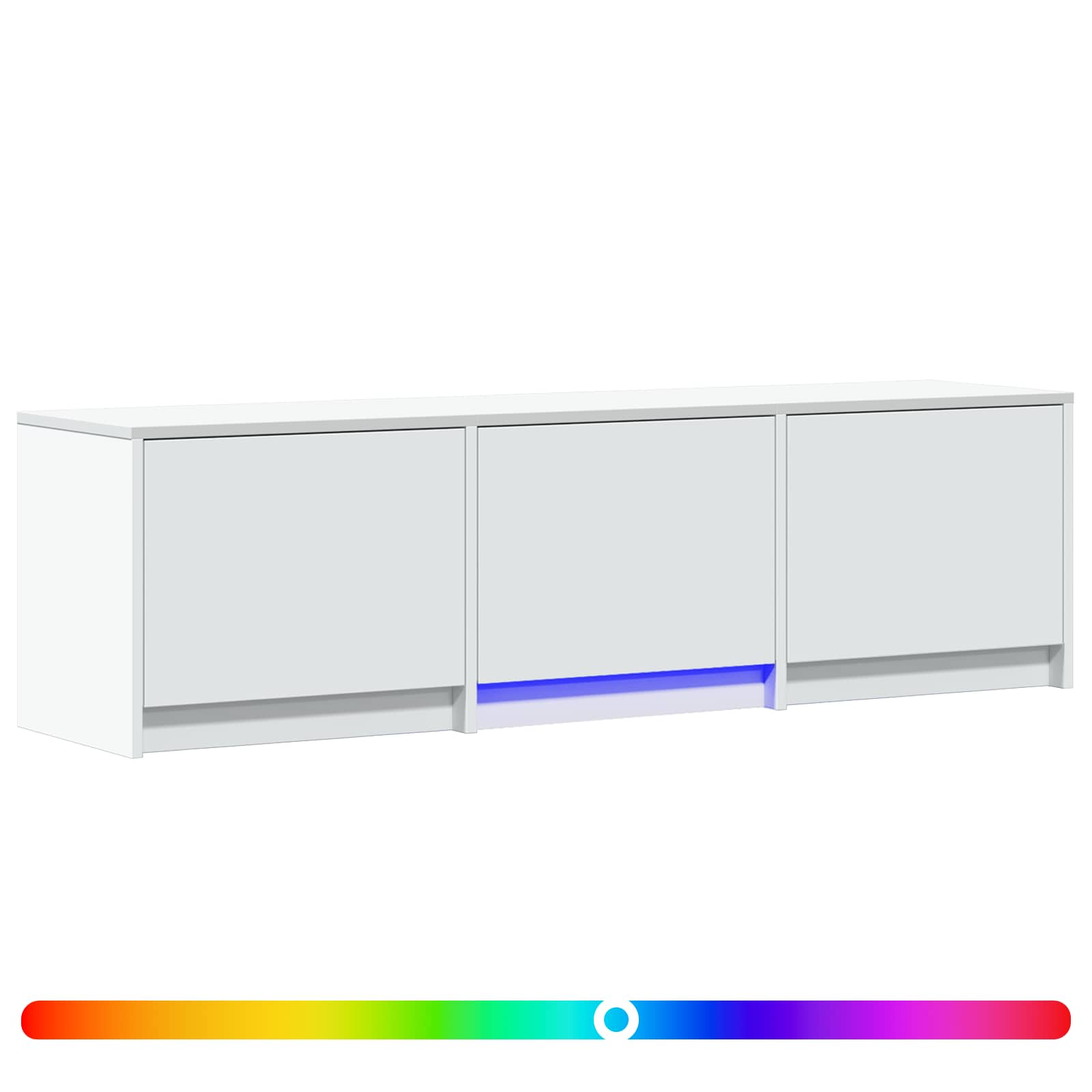 TV spintelė su LED Baltas 140 x 34 x 40 cm Dirbtinė mediena