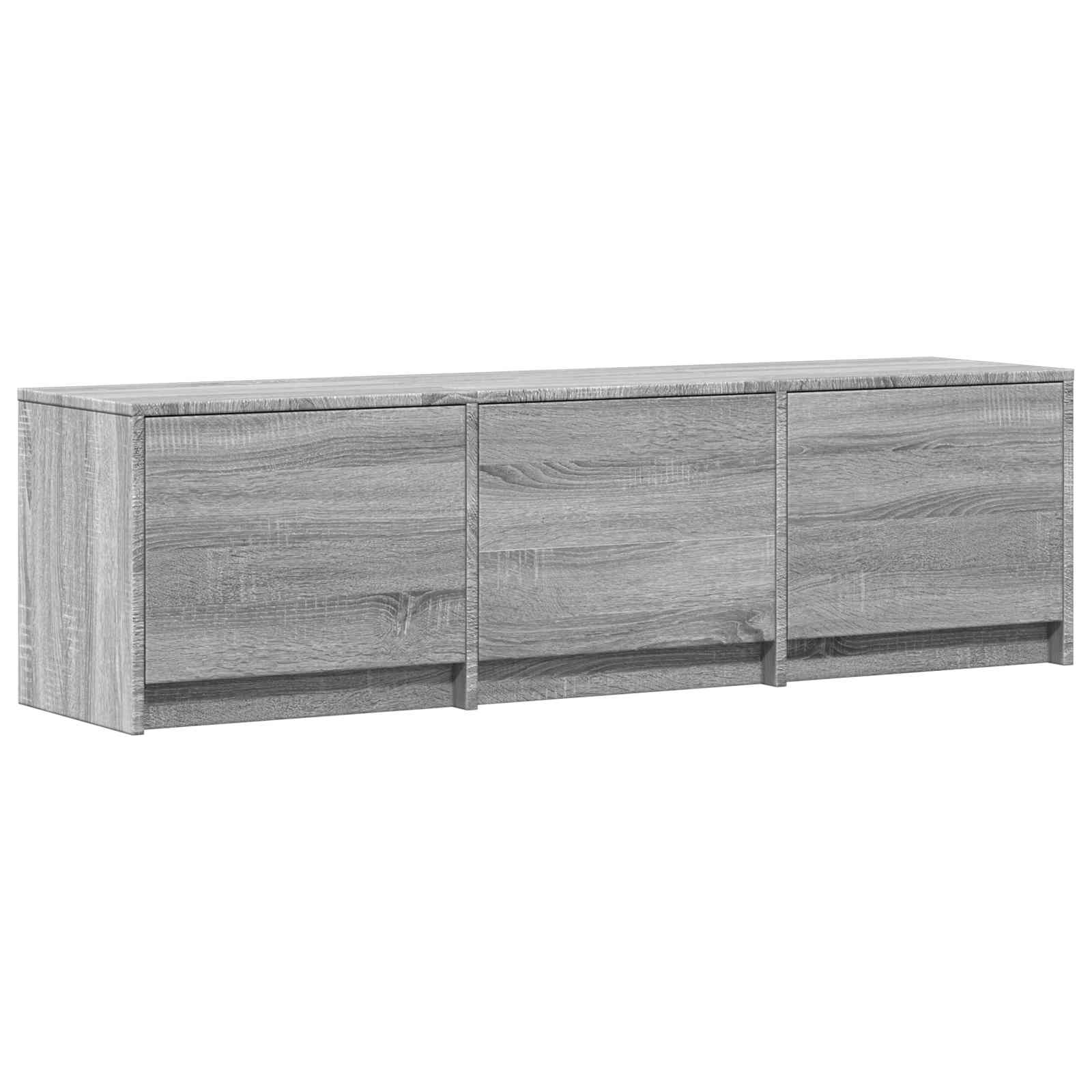 TV spintelė su LED su LED Pilka Sonoma 140 x 34 x 40 cm