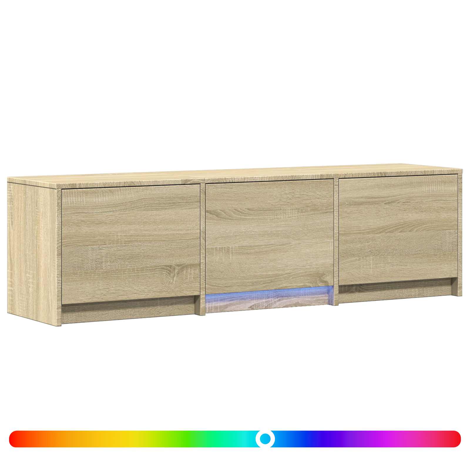 TV spintelė su LED su LED Sonoma ąžuolas 140 x 34 x 40 cm